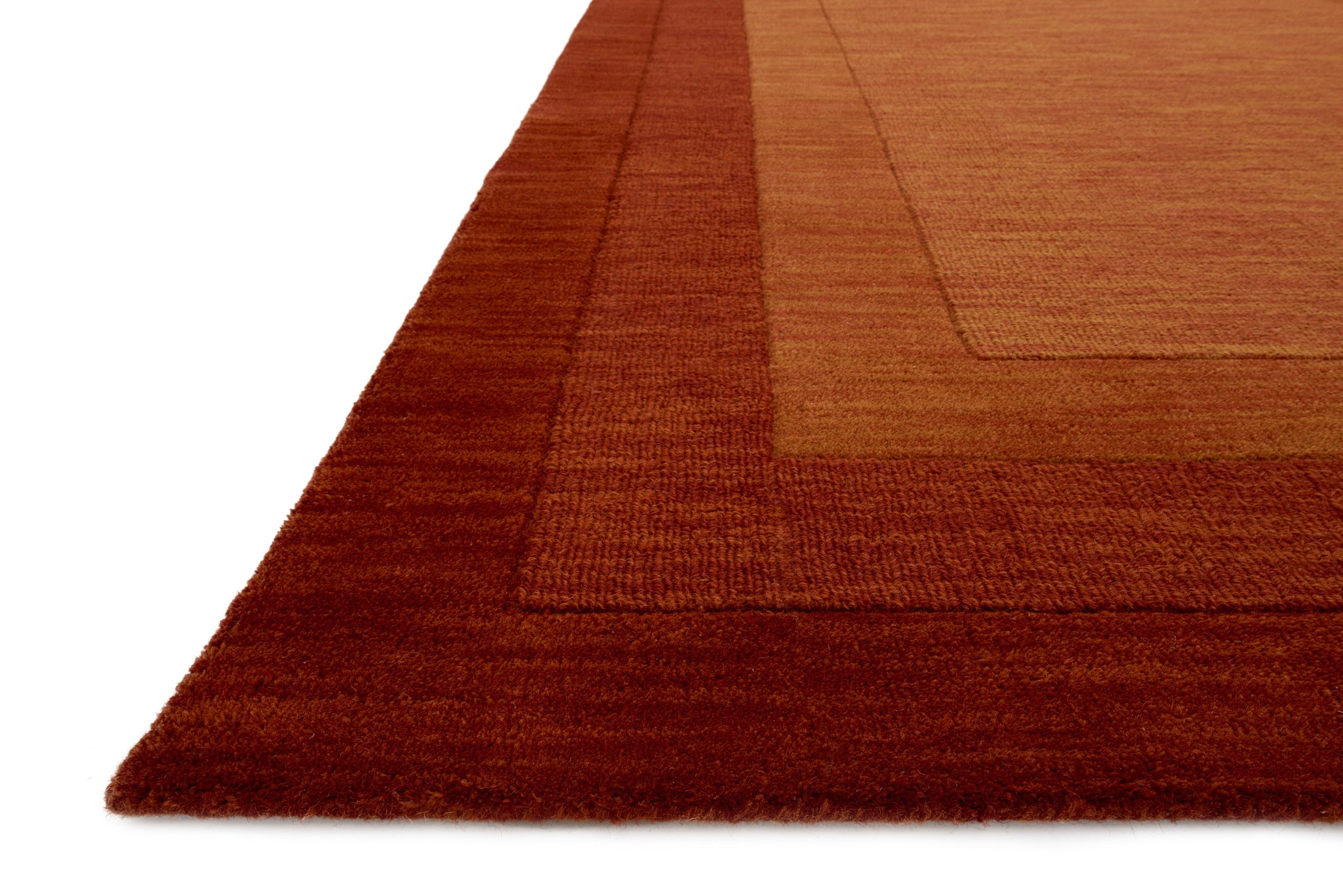 angle view of Hamilton Rust luxury Rug