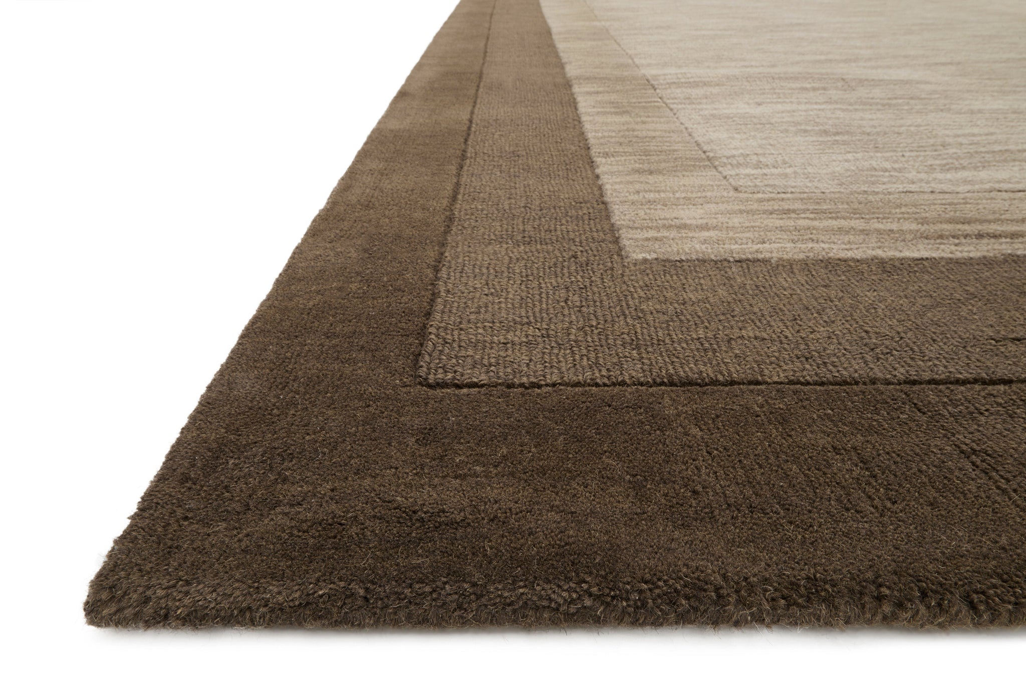 angle view of Hamilton Tobacco luxury Rug