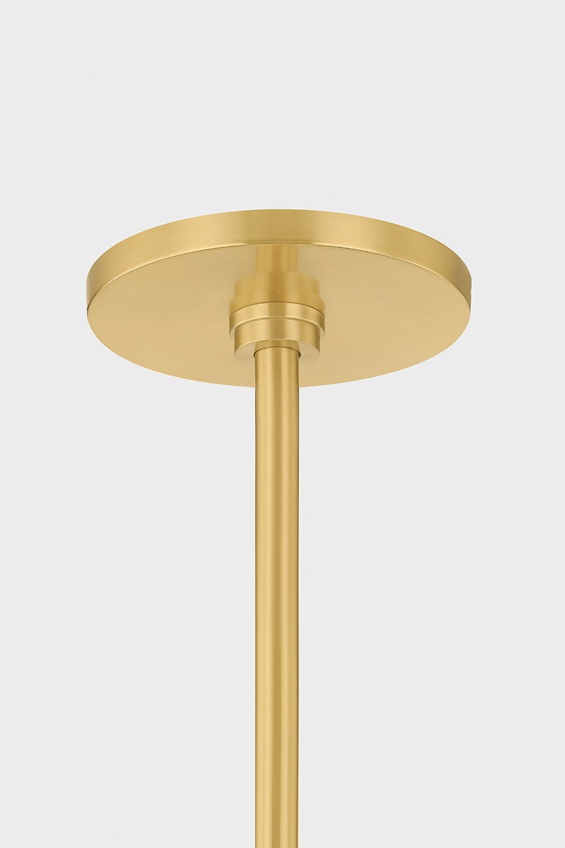 Harpswell Chandelier 25" in aged brass — a Hudson Valley chandelier for dining rooms, entries, and living rooms at Laurie Yapp Home.