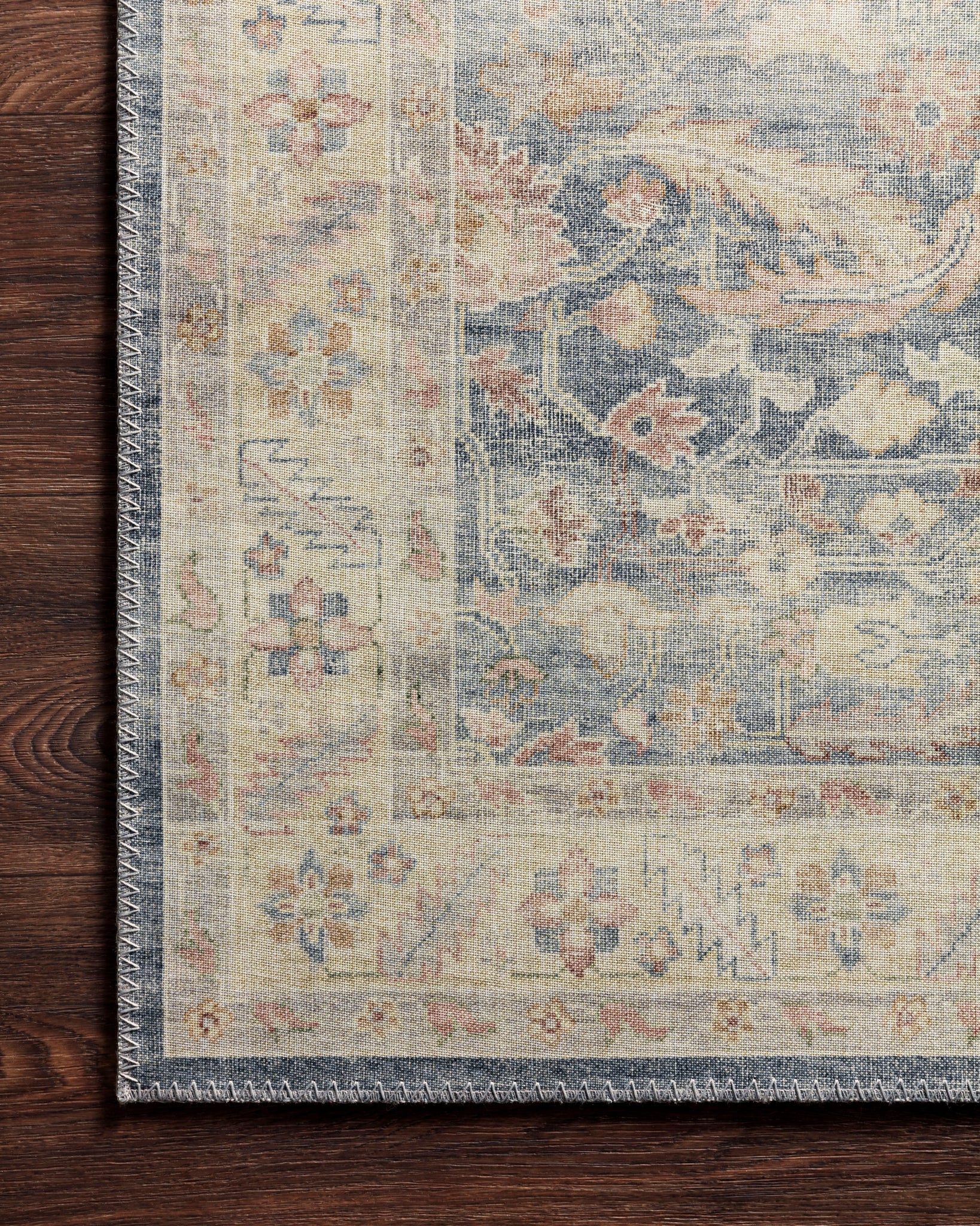 lifestyle view of Hathaway Denim / Multi luxury Rug