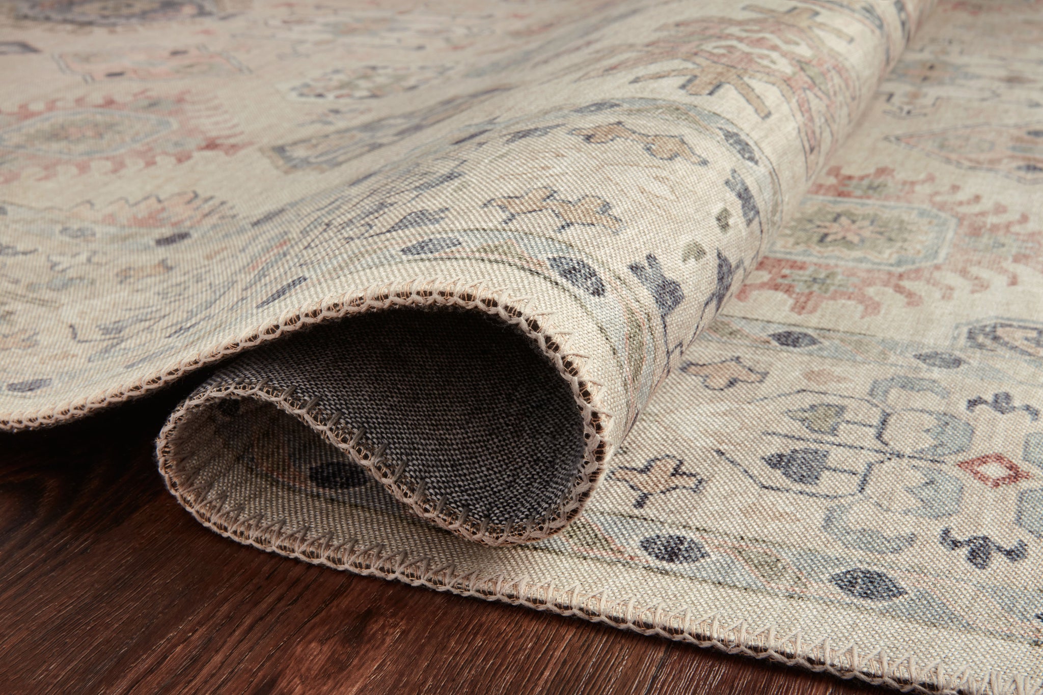 lifestyle view of Hathaway Beige / Multi luxury Rug