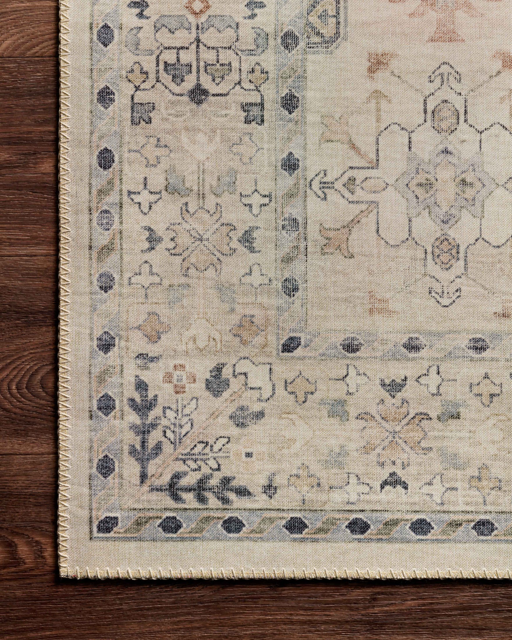lifestyle view of Hathaway Beige / Multi luxury Rug