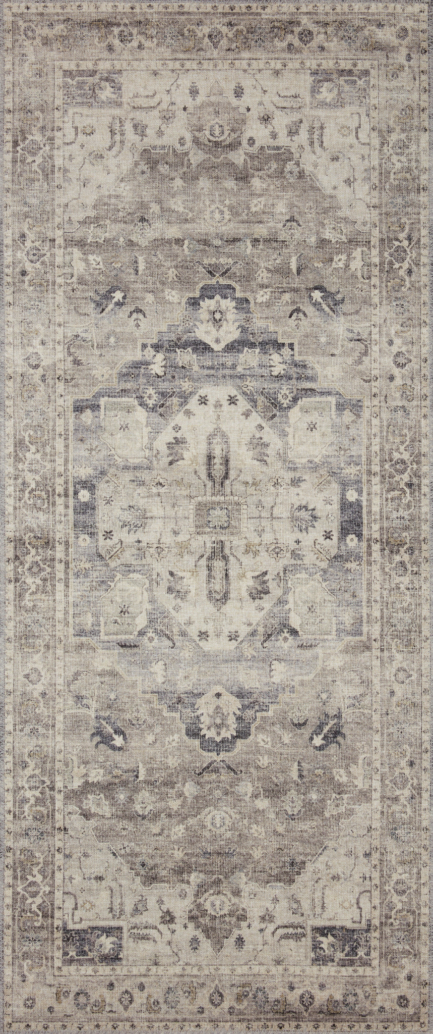 detail view of Hathaway Steel / Ivory luxury Rug