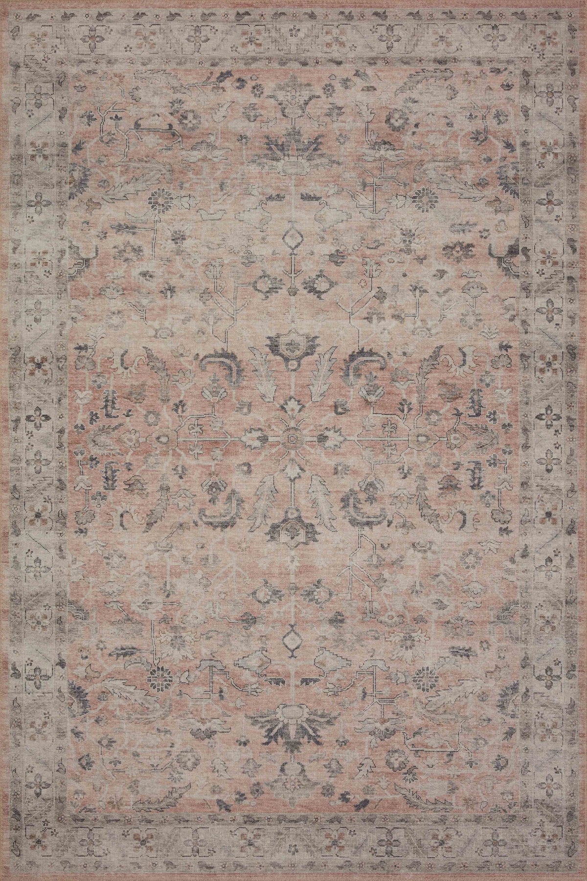 front view of Hathaway Blush / Multi luxury Rug