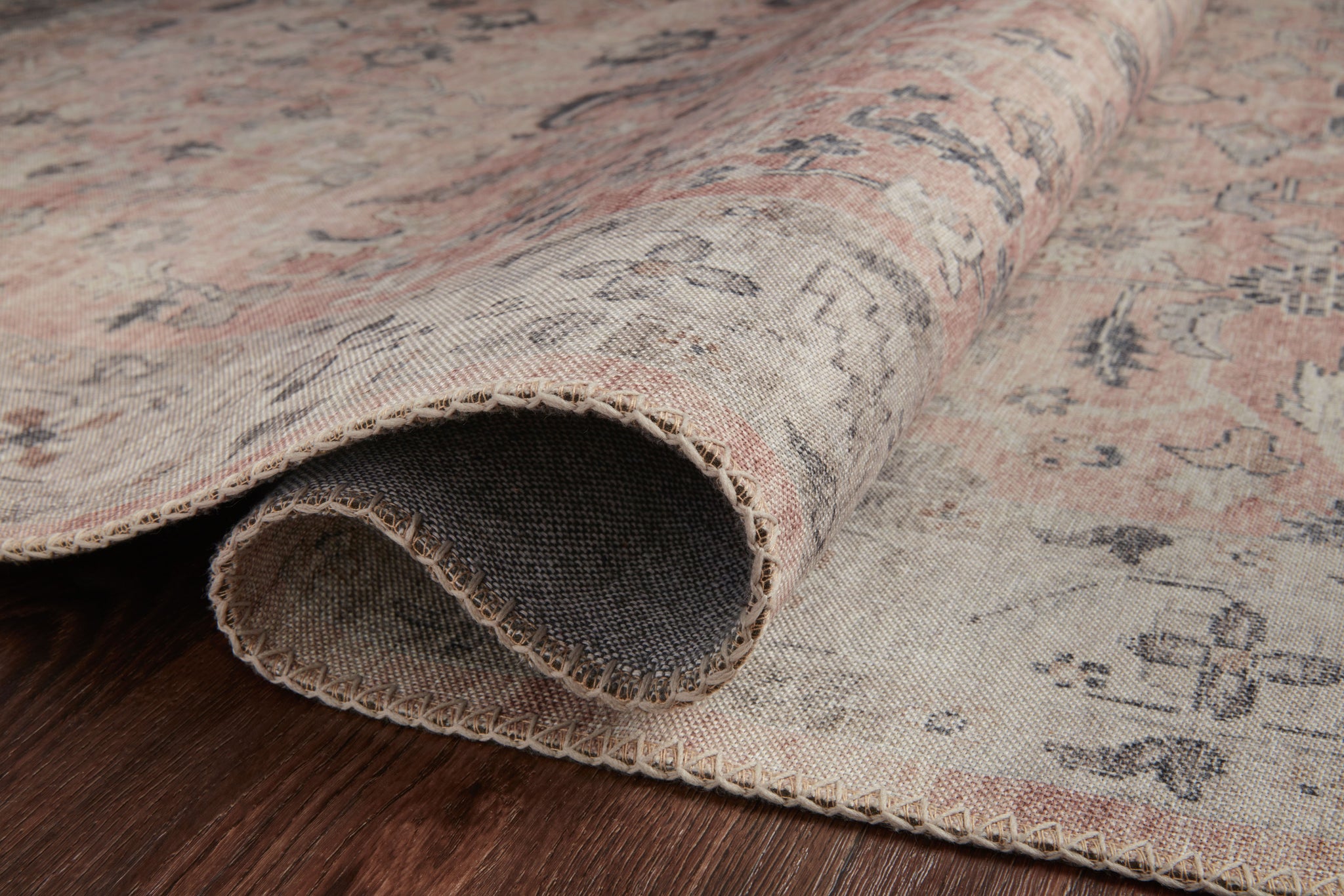 lifestyle view of Hathaway Blush / Multi luxury Rug