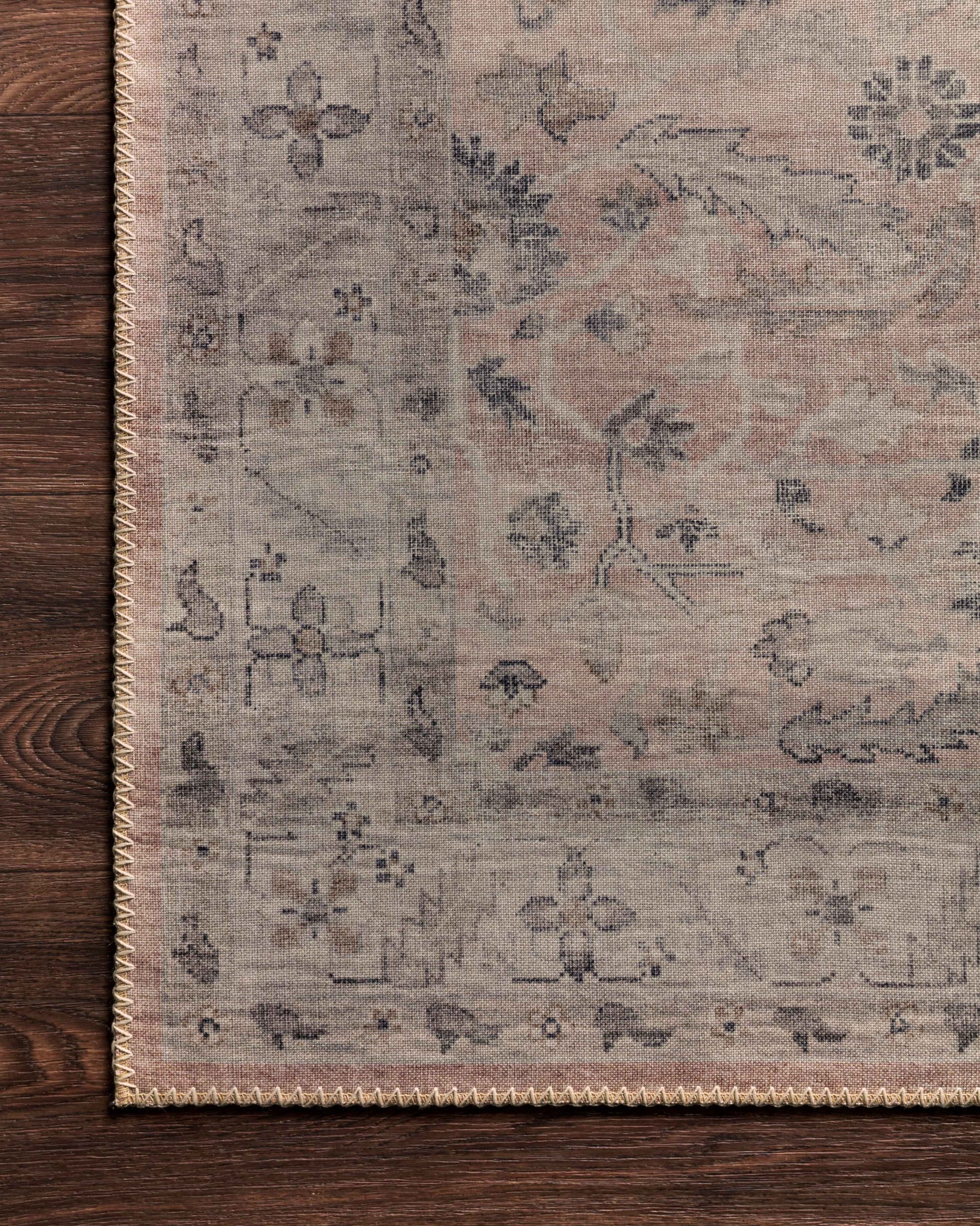 lifestyle view of Hathaway Blush / Multi luxury Rug