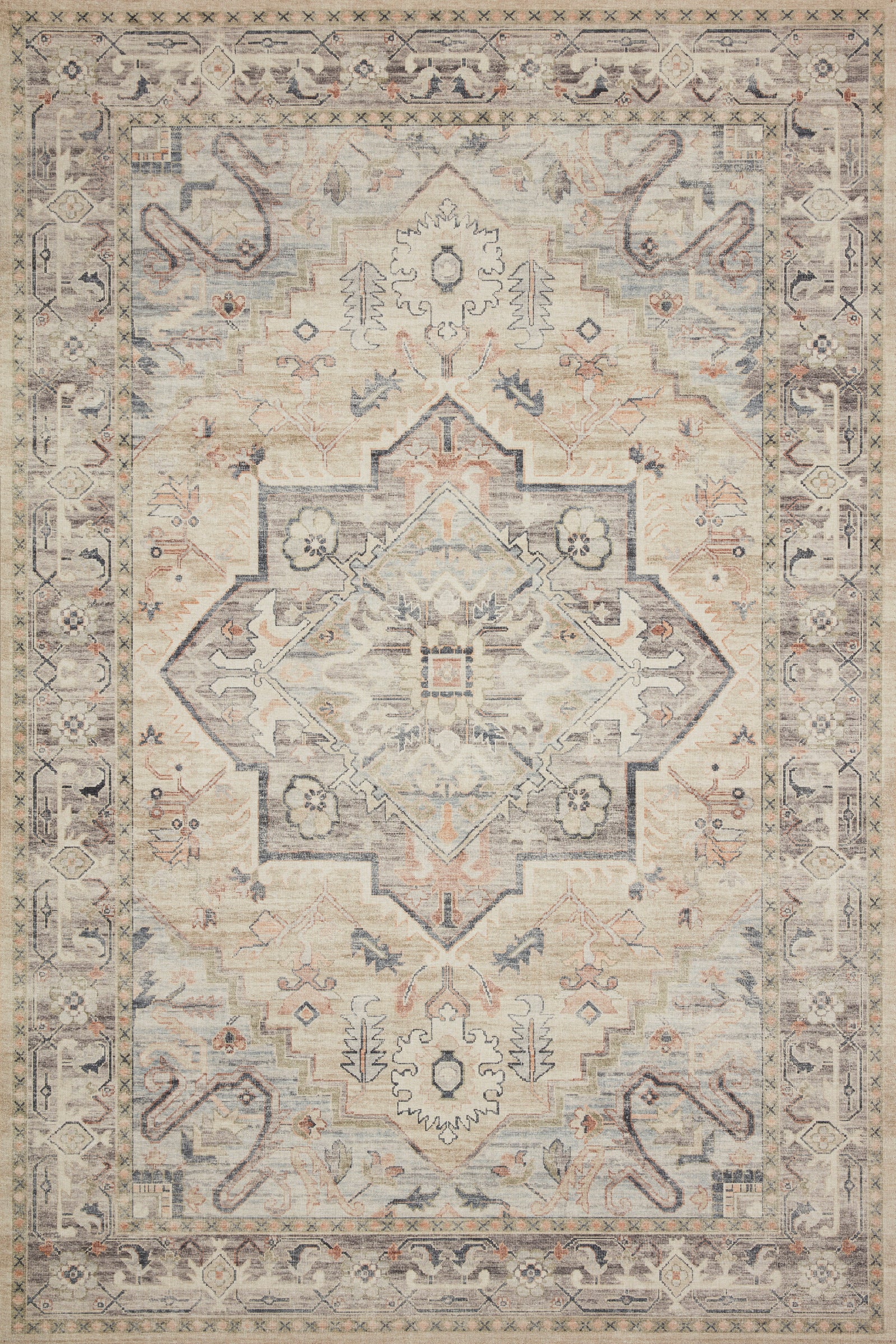 front view of Hathaway Multi / Ivory luxury Rug
