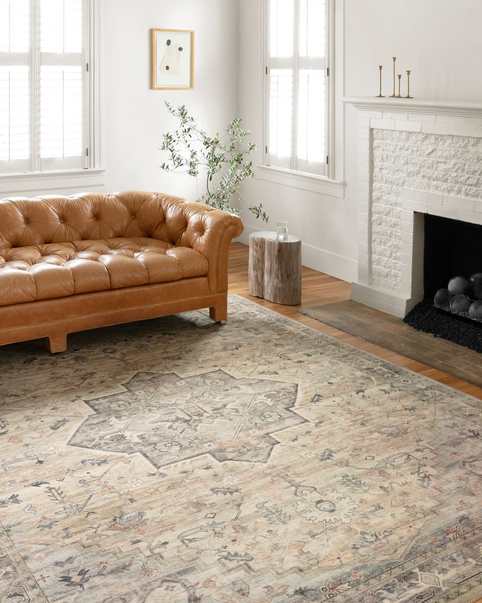 angle view of Hathaway Multi / Ivory luxury Rug