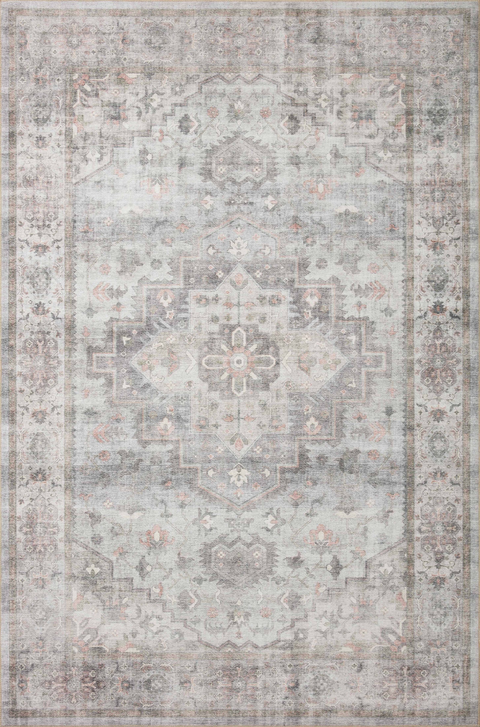 front view of Heidi Dove / Blush luxury Rug