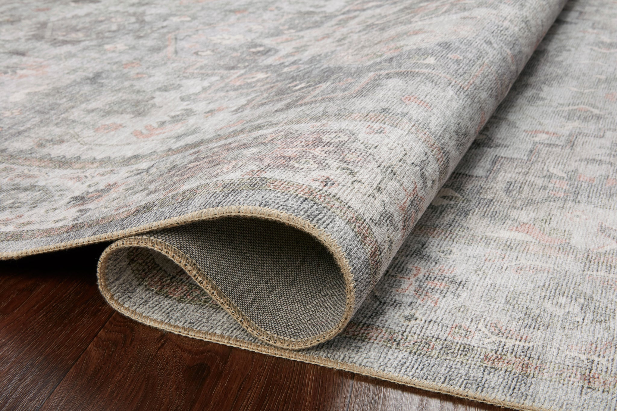 lifestyle view of Heidi Dove / Blush luxury Rug