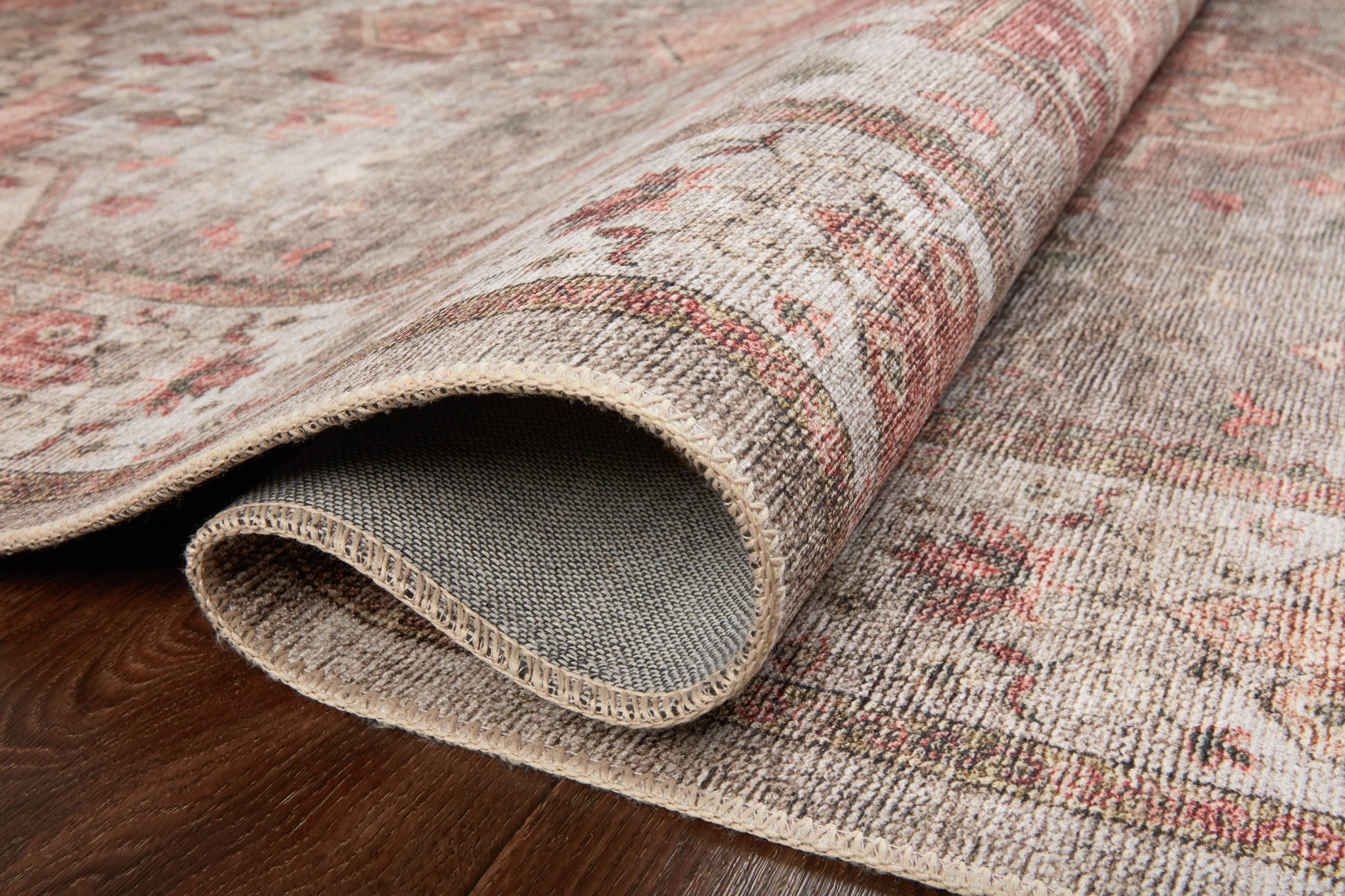 lifestyle view of Heidi Dove / Spice luxury Rug
