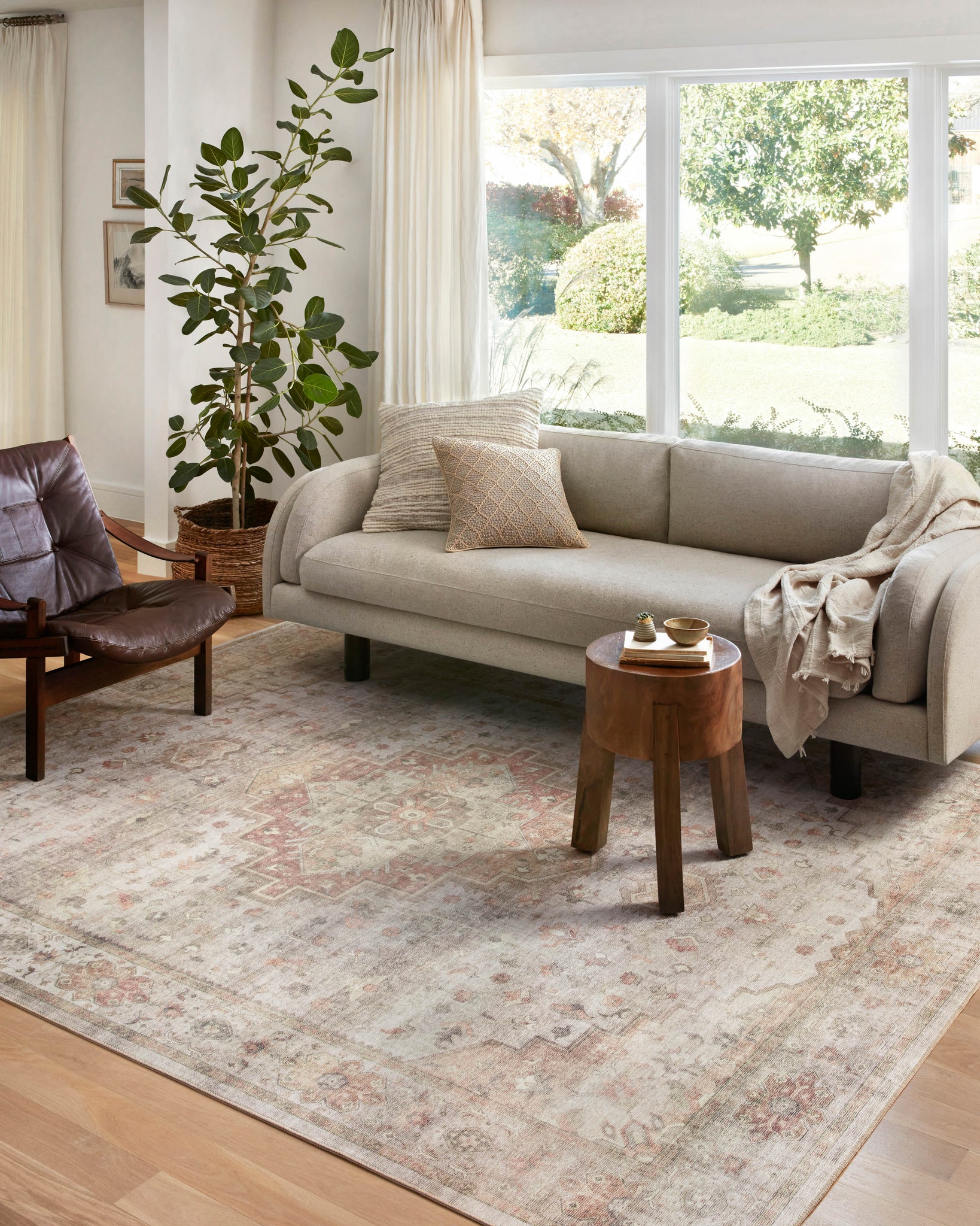 angle view of Heidi Sage / Multi luxury Rug