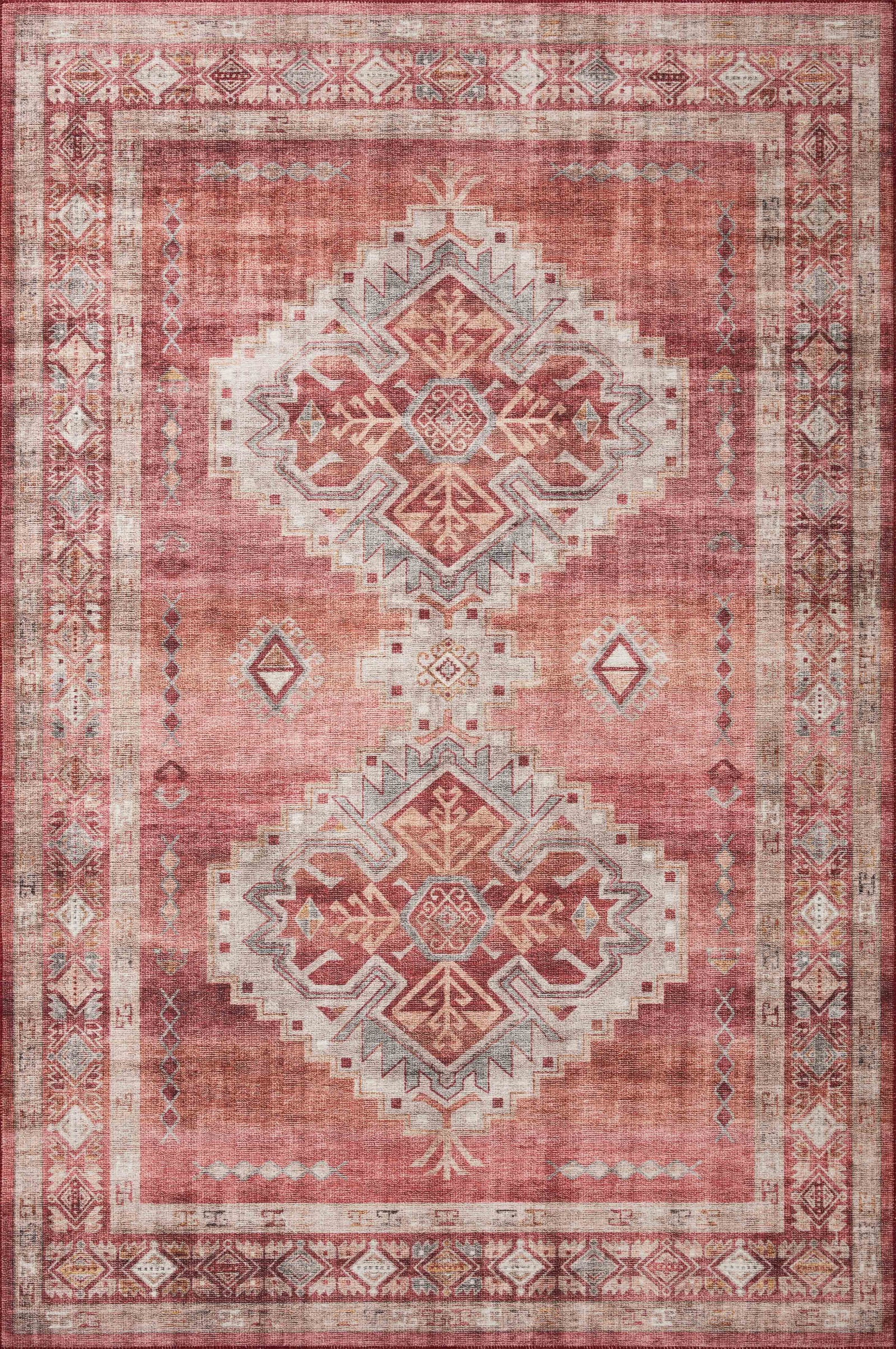 front view of Heidi Sunset / Natural luxury Rug