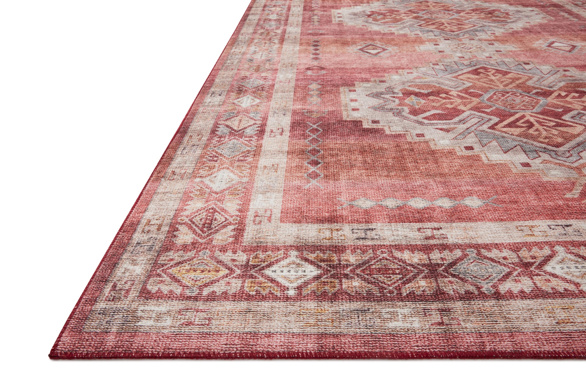 side view of Heidi Sunset / Natural luxury Rug