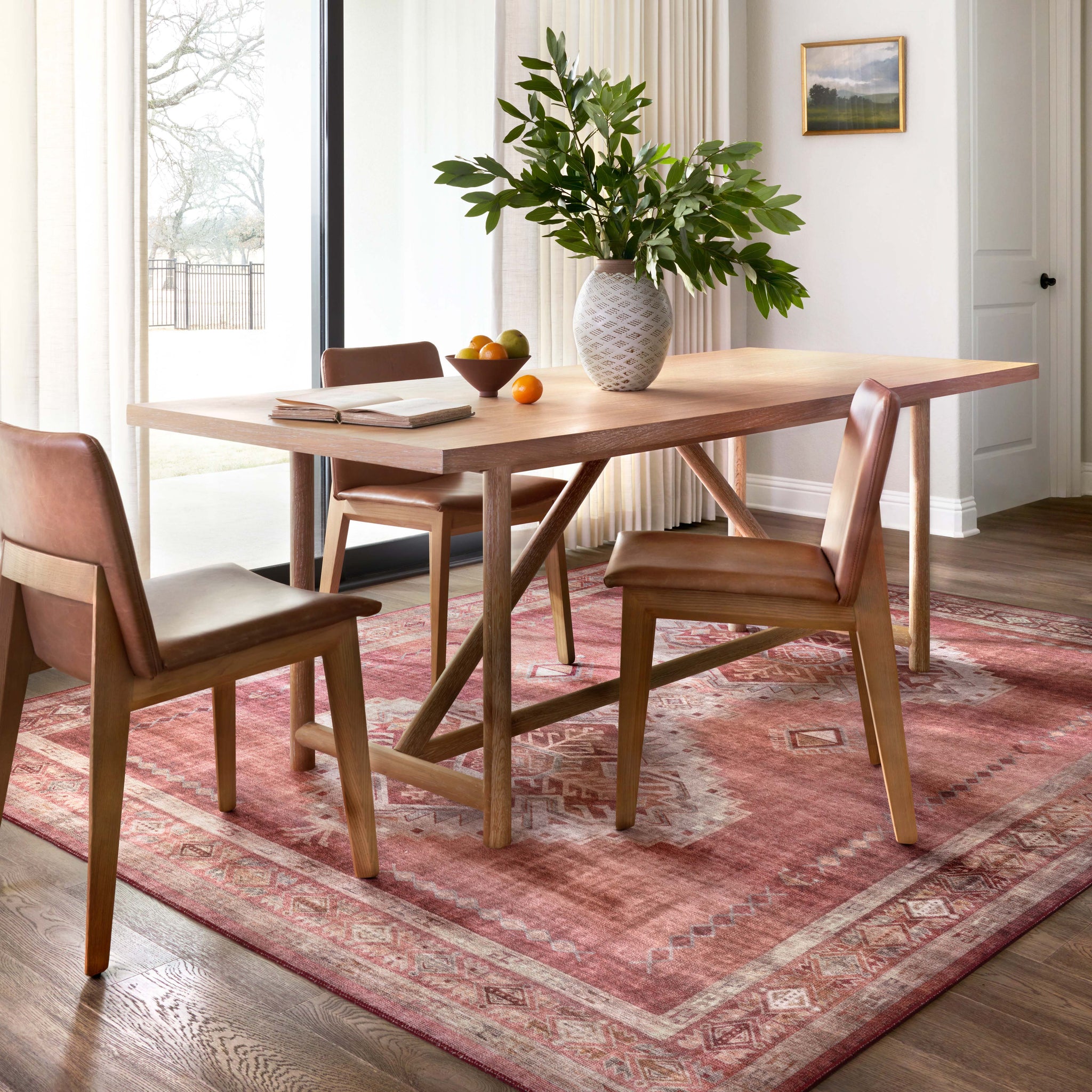 angle view of Heidi Sunset / Natural luxury Rug