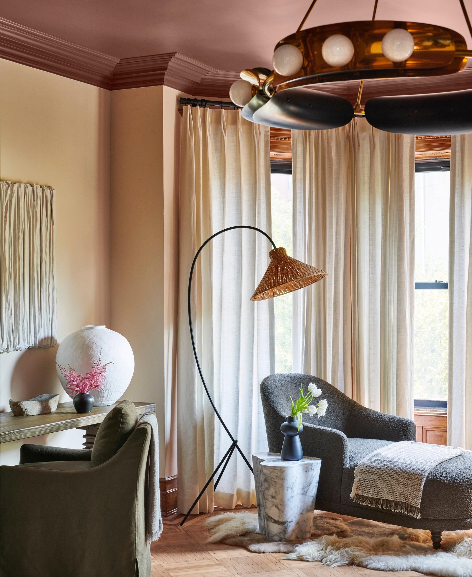 Hopper Chandelier 41" — a Corbett chandelier for dining rooms, entries, and living rooms at Laurie Yapp Home.
