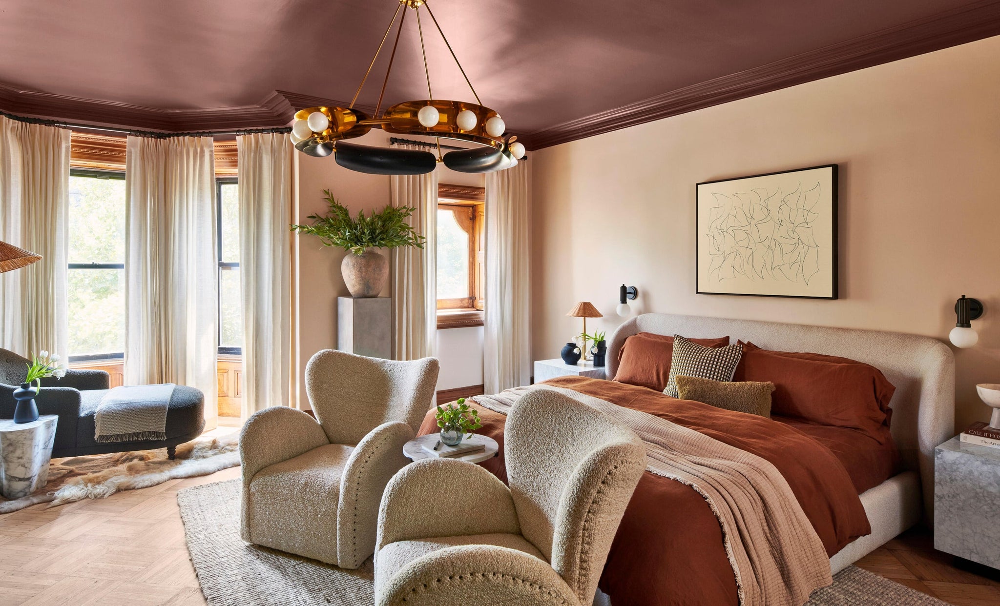 Hopper Chandelier 41" styled in a two-story entry for warm, layered light at Laurie Yapp Home.