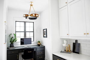 Hopper Chandelier 32" - Lifestyle [271-09-VB/BBR] design Stephanie Trantham @the_broadmoor_house