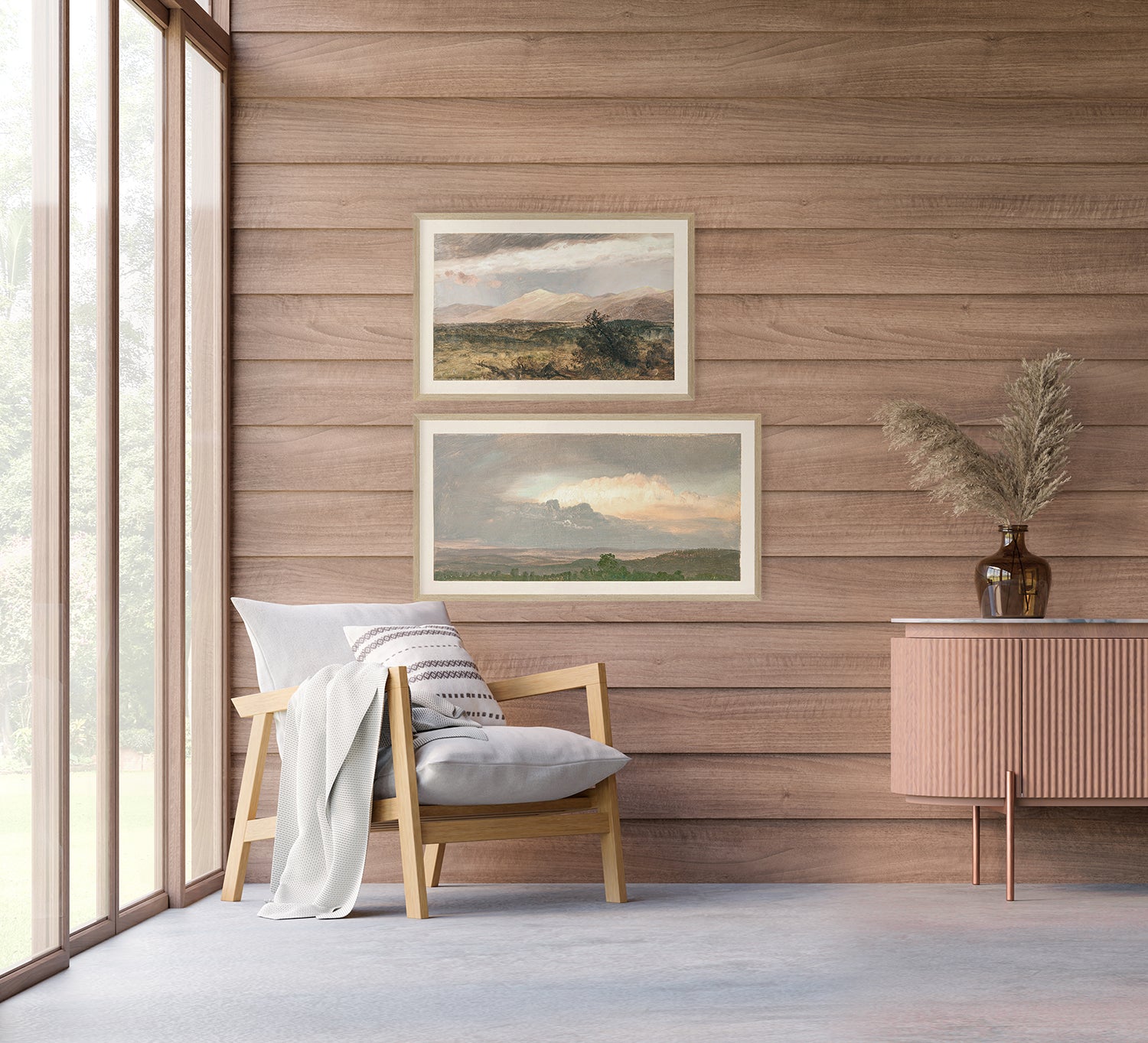 angle view of Hudson River School – Catskills at Sunset C. 1870 luxury Artwork