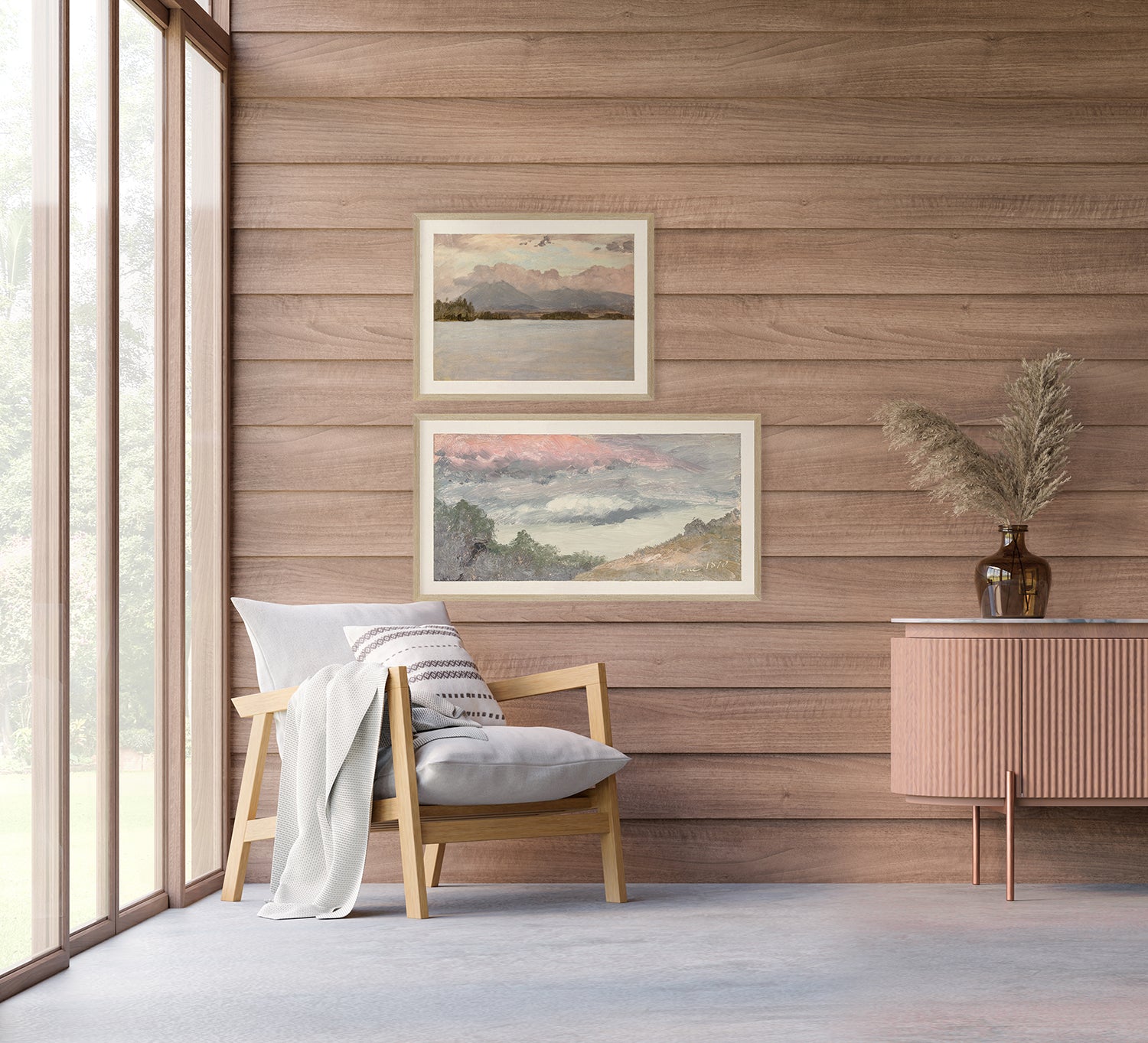 front view of Hudson River School – Clouds Over Church’s Farm C. 1870 luxury Artwork