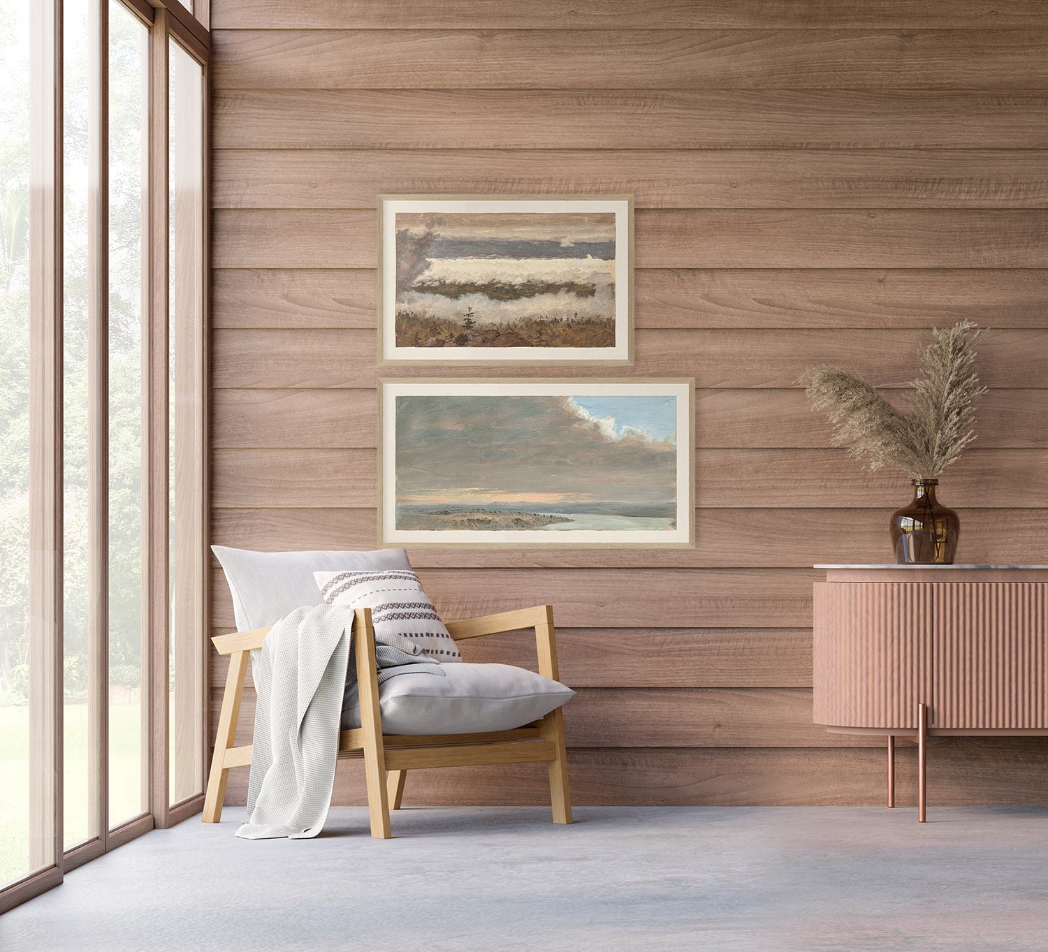 front view of Hudson River School – Clouds from the Catskills C. 1870 luxury Artwork