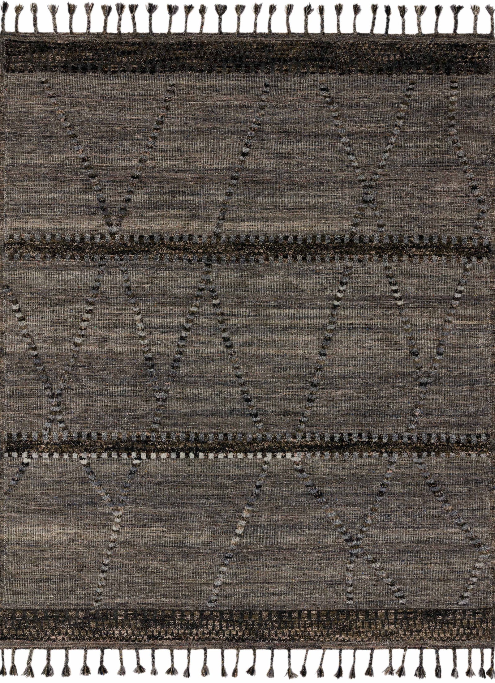 front view of Iman Grey / Multi luxury Rug