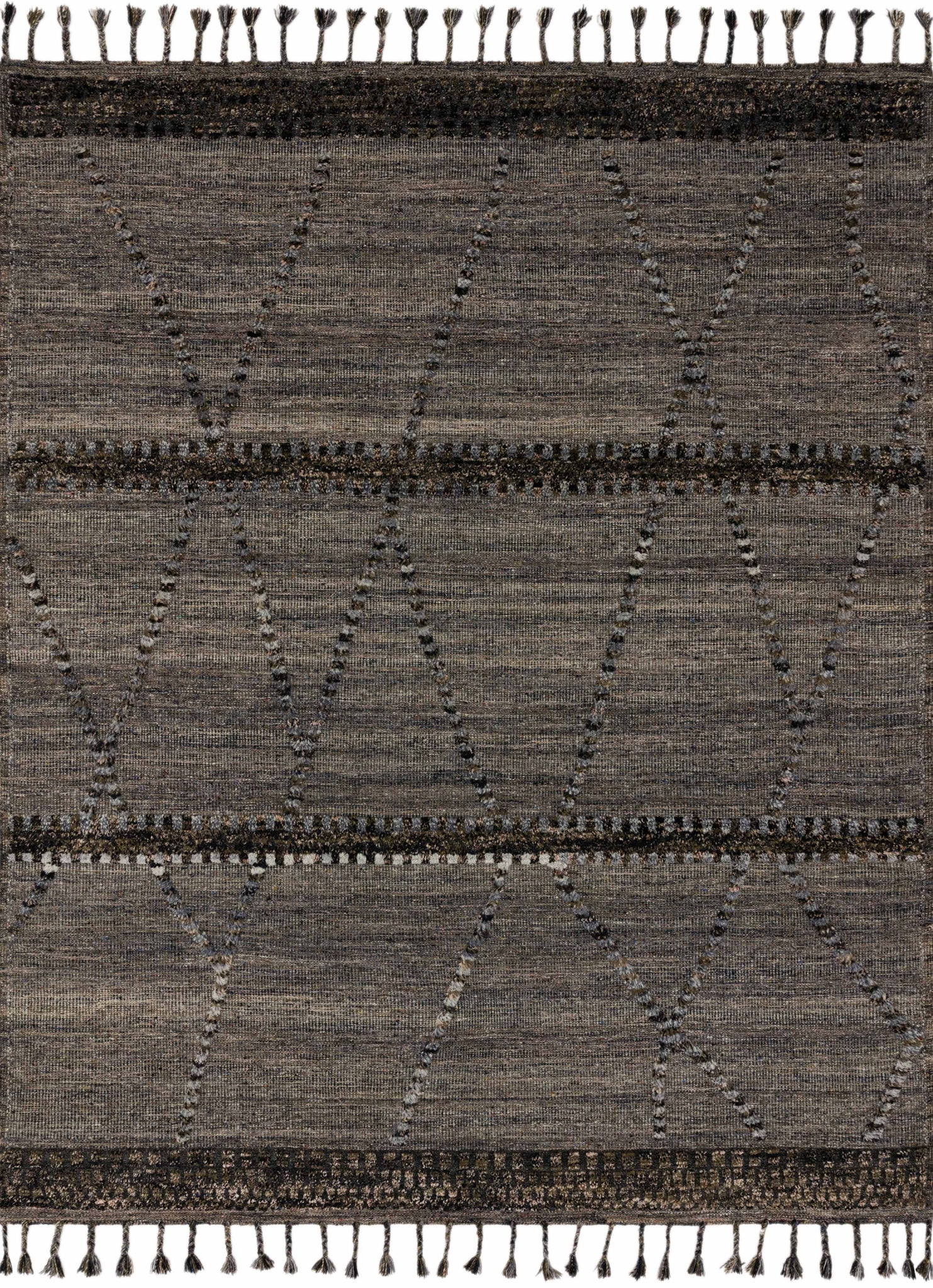 front view of Iman Grey / Multi luxury Rug