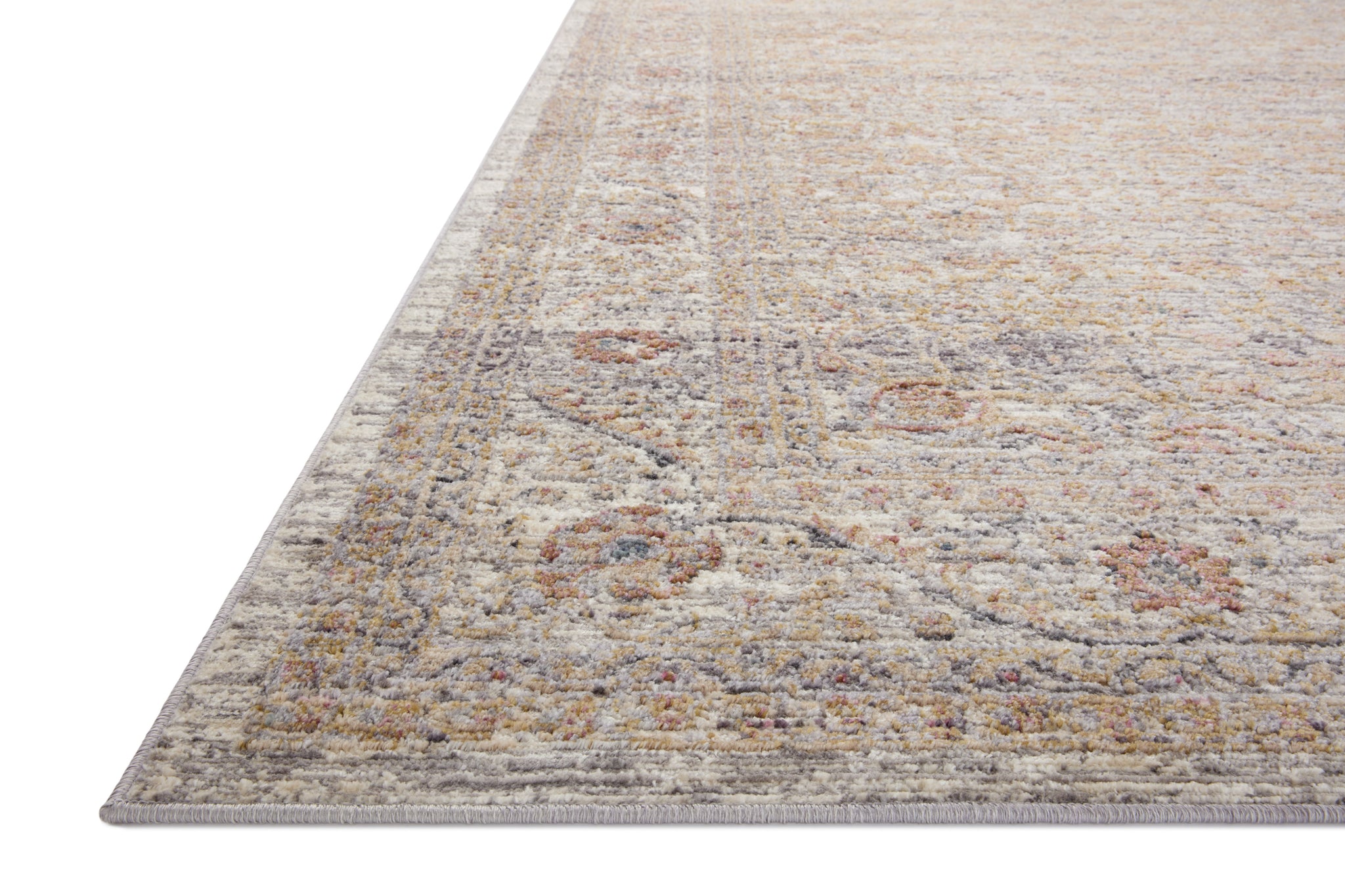 angle view of Indra Stone / Multi luxury Rug