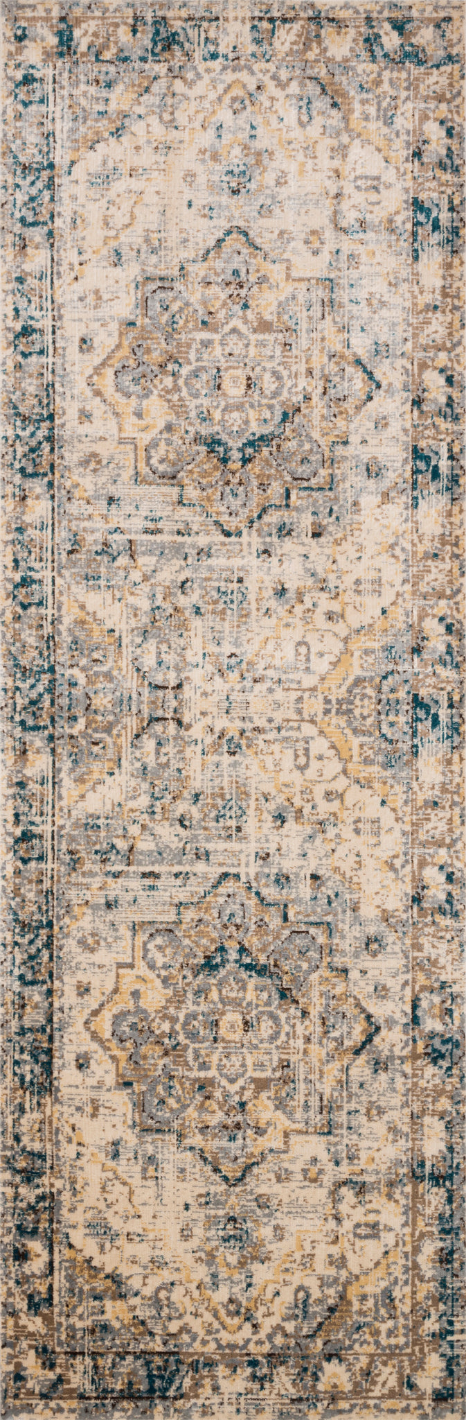 detail view of Isadora Oatmeal / Bark luxury Rug