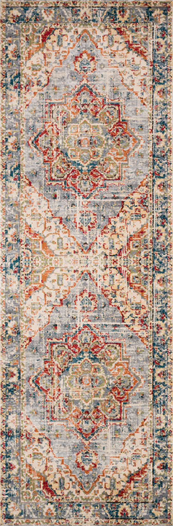 detail view of Isadora Oatmeal / Multi luxury Rug