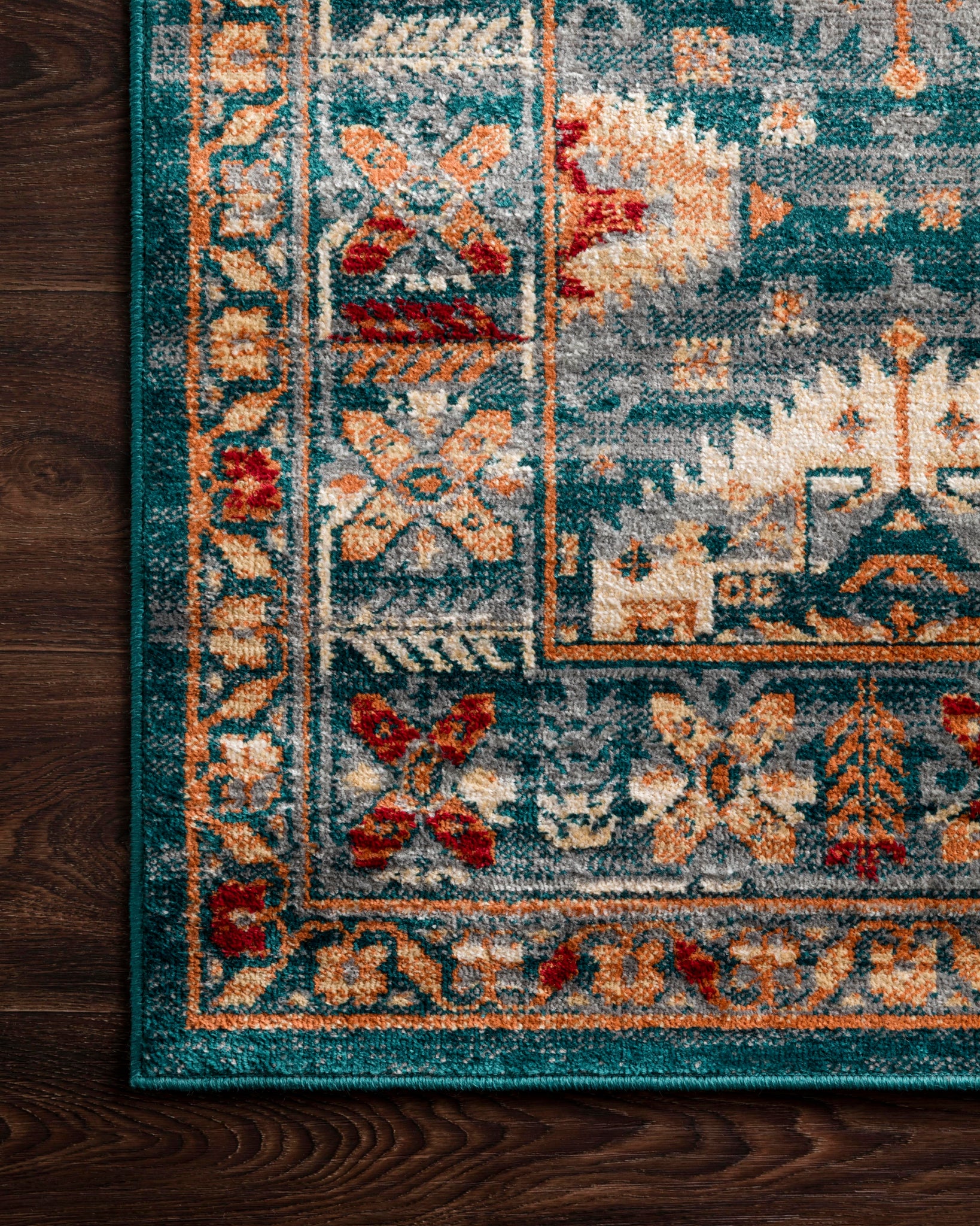 lifestyle view of Isadora Lagoon / Multi luxury Rug
