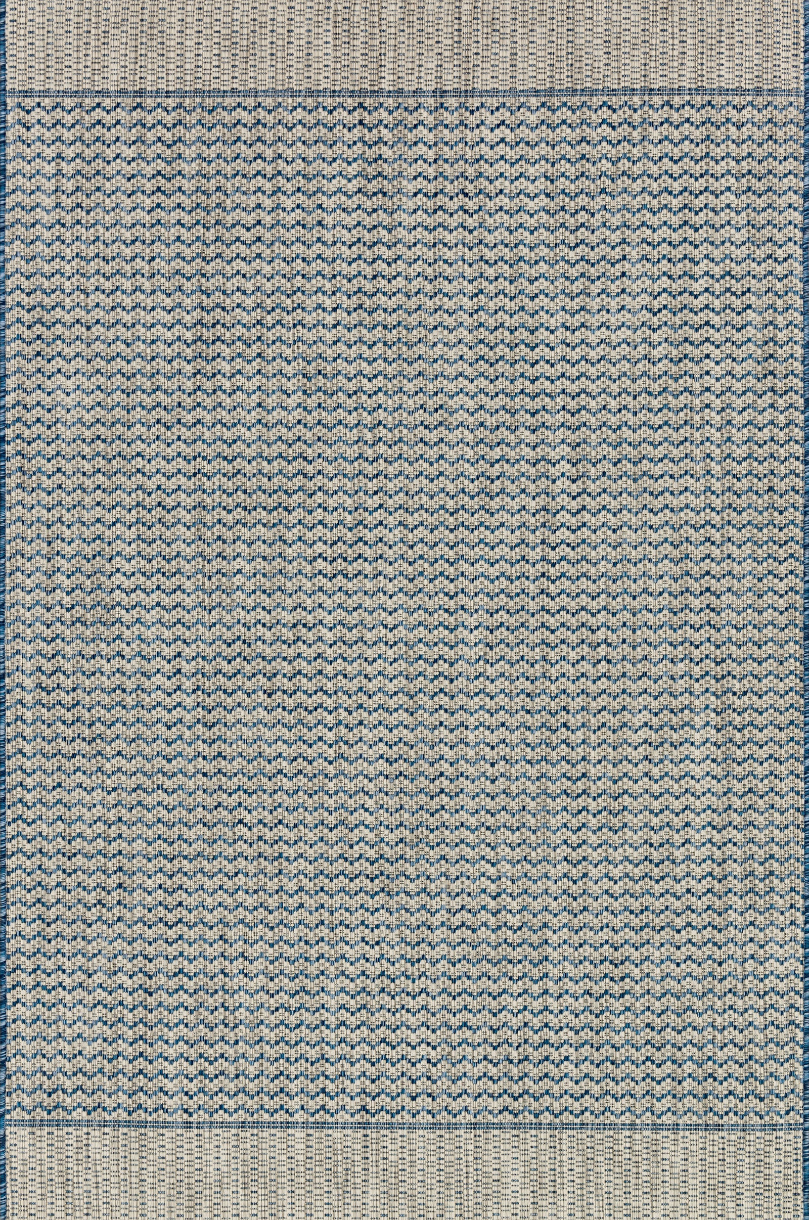 front view of Isle Grey / Blue luxury Rug