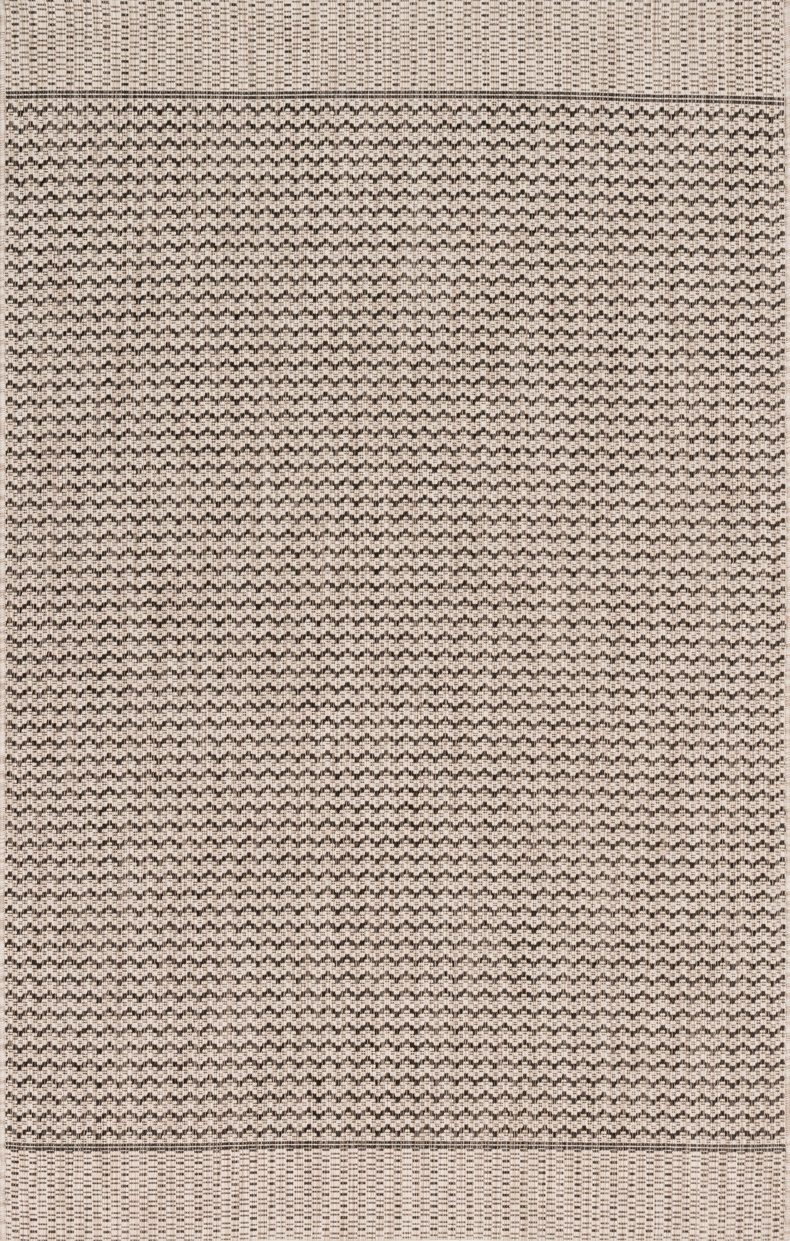 front view of Isle Grey / Black luxury Rug