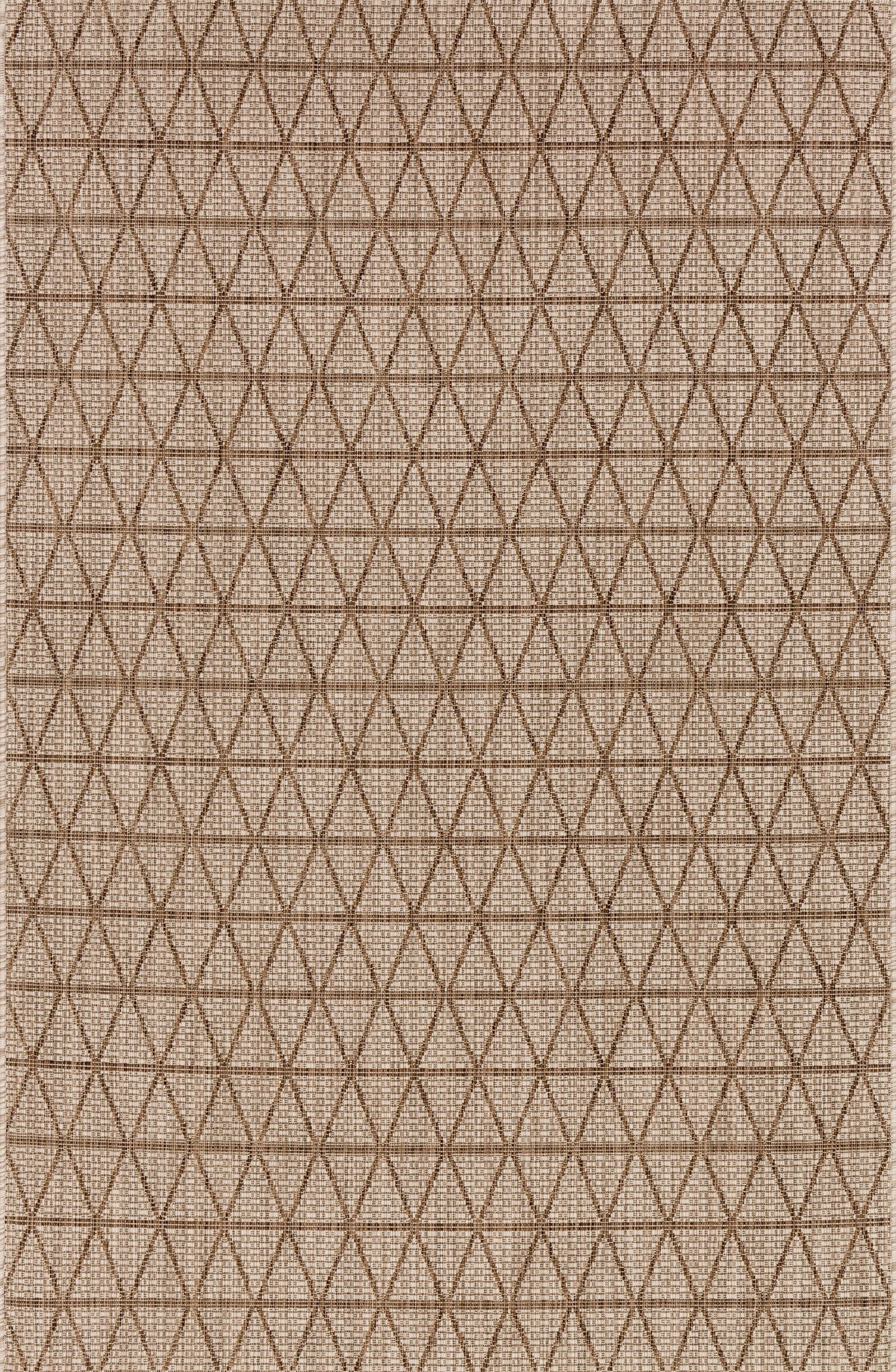 front view of Isle Beige / Mocha luxury Rug