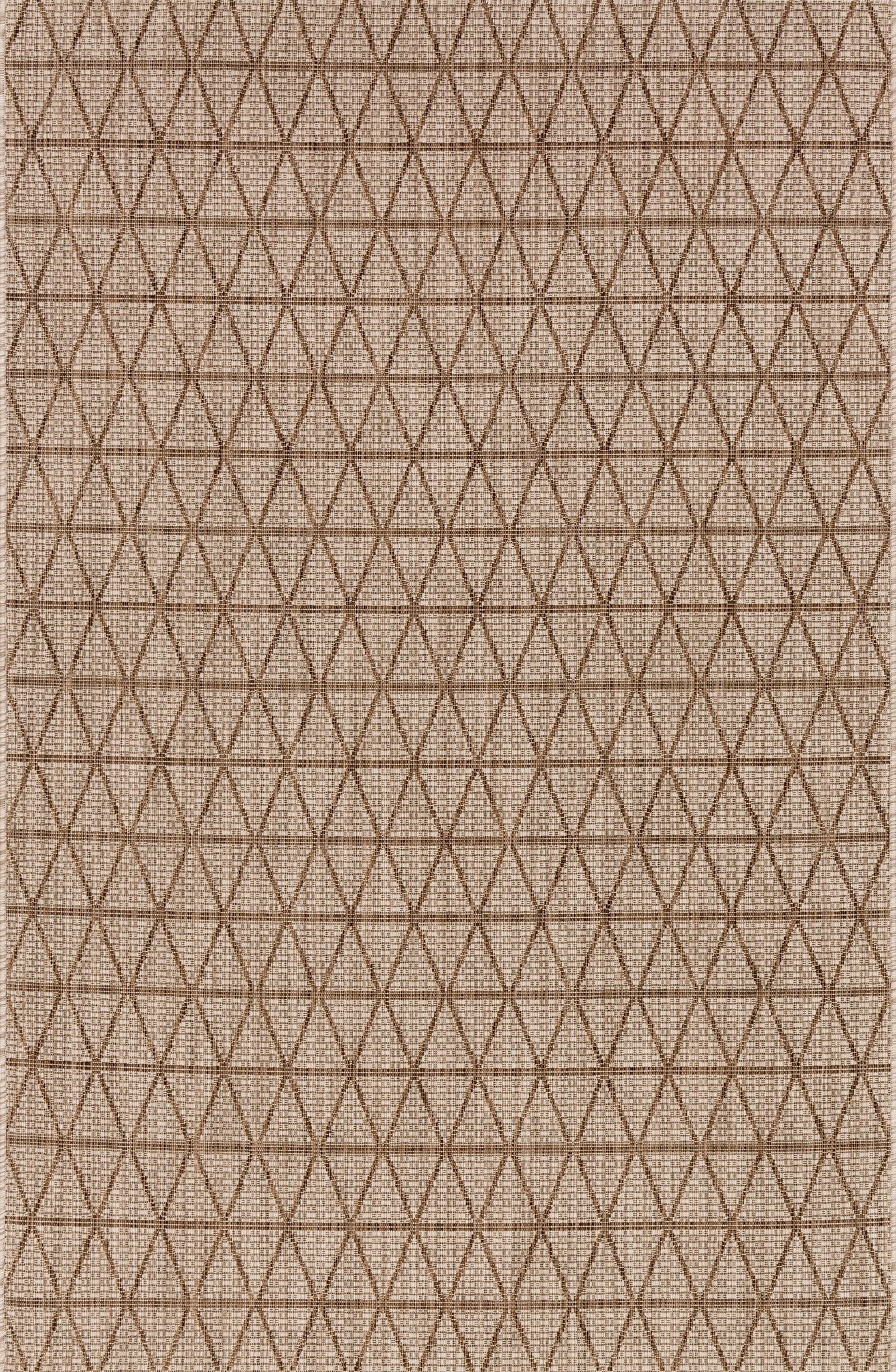 front view of Isle Beige / Mocha luxury Rug