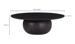 TABLE BASSE BRADBURY GRANDE ACACIA NOIR