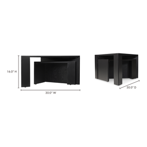 ATON TABLE BASSE GIGOGNE SET DE 2 NOIR