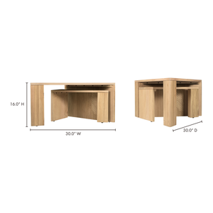 LOT DE 2 TABLES GIGOGNES ATON NATUREL