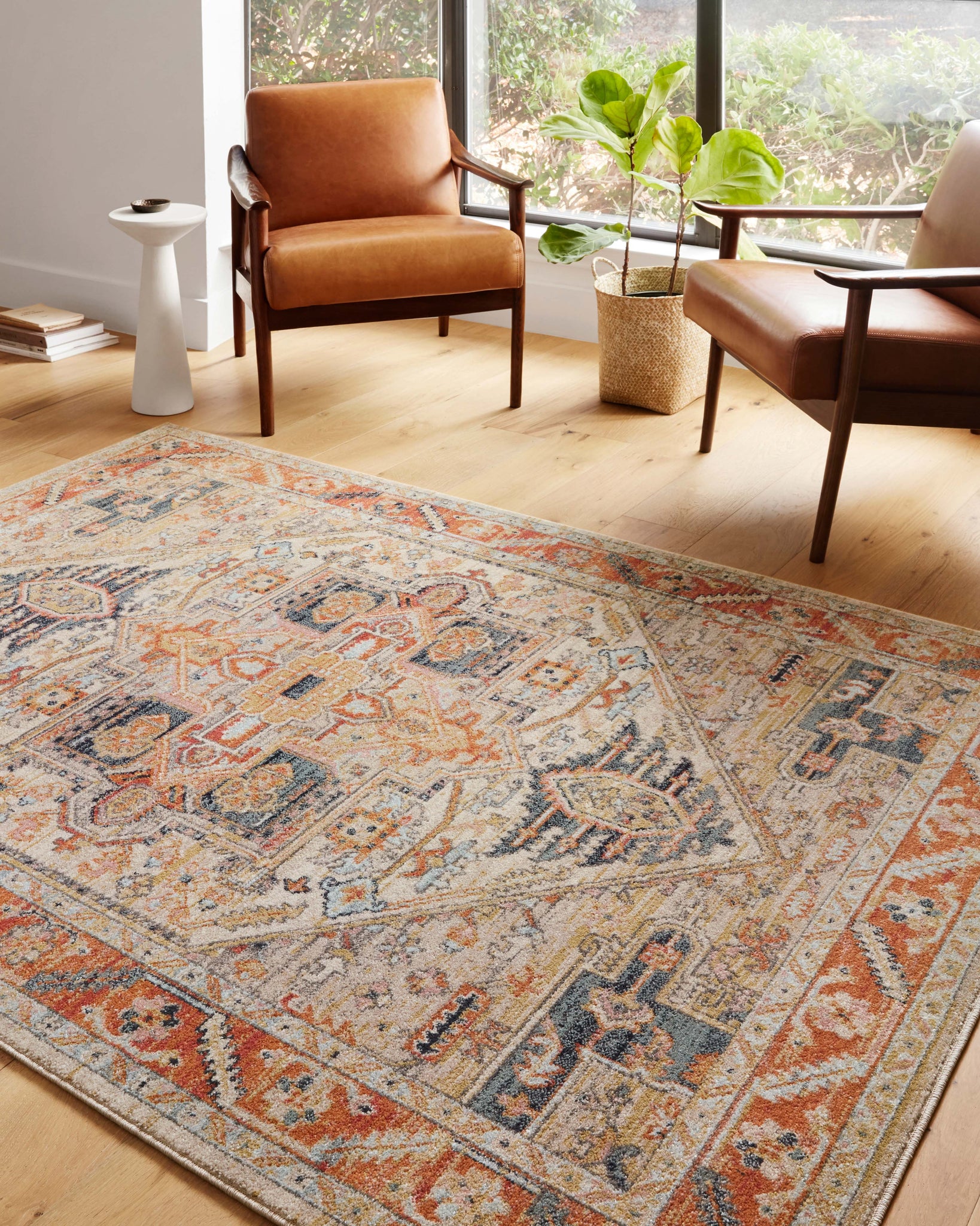 angle view of Jocelyn Sand / Multi luxury Rug