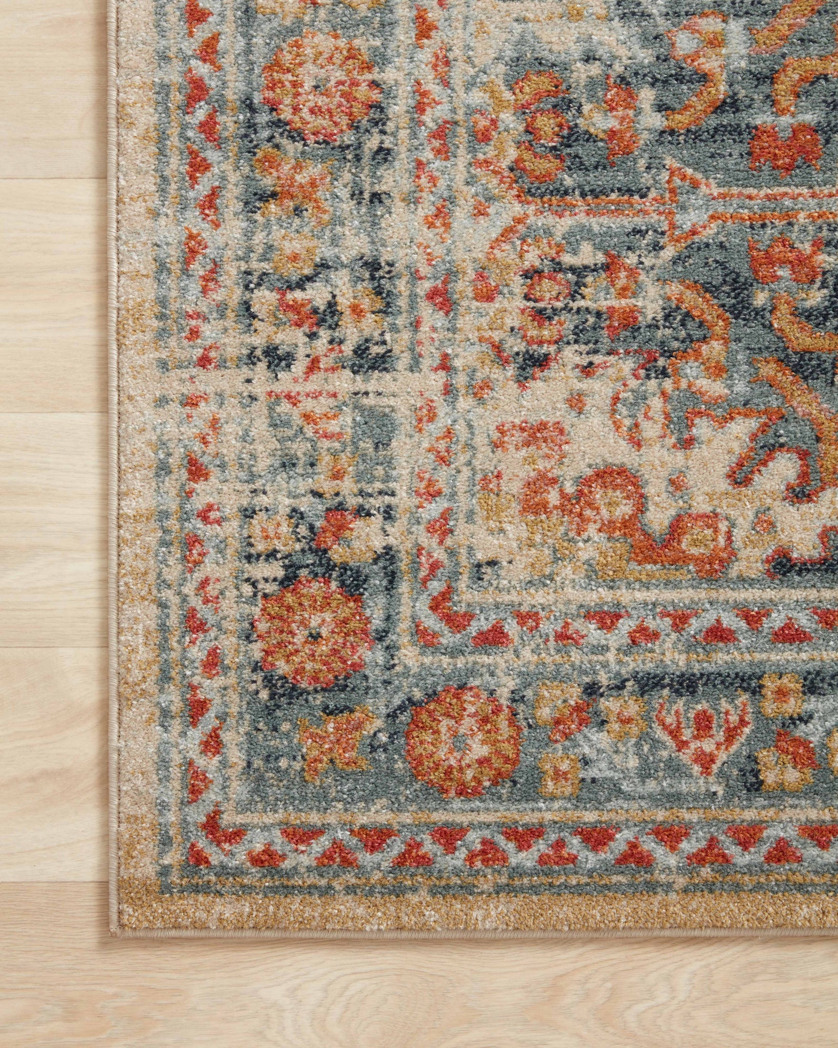 lifestyle view of Jocelyn Mist / Multi luxury Rug