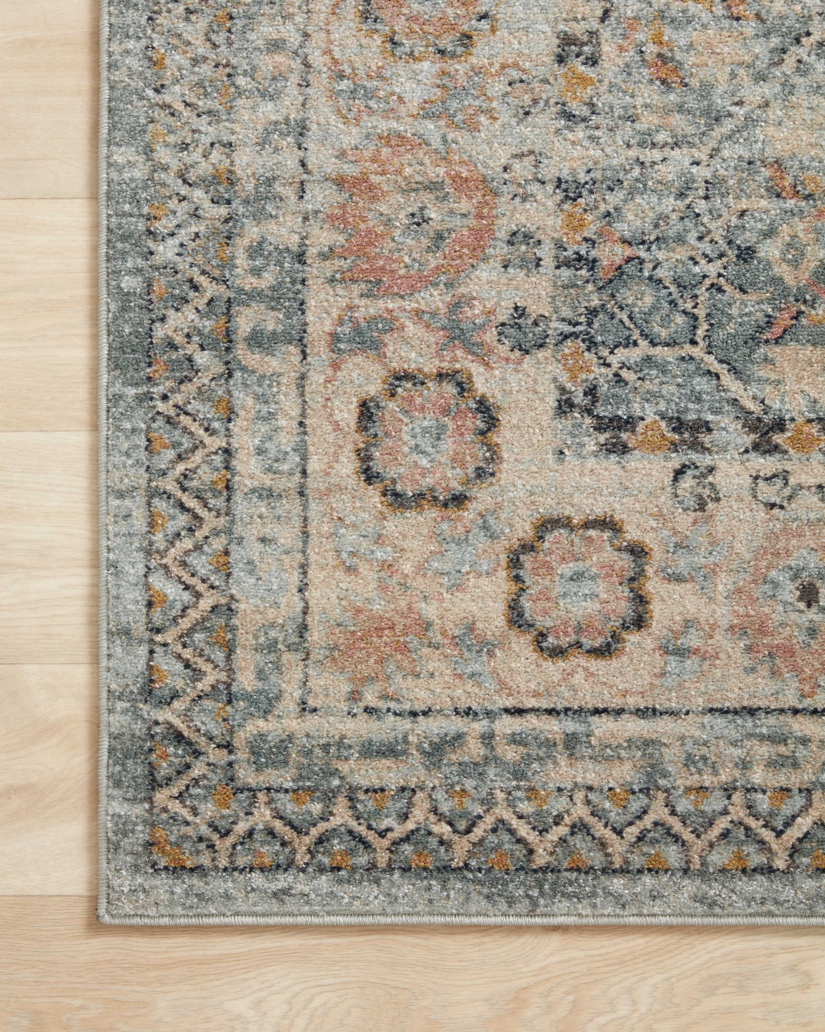 lifestyle view of Jocelyn Sky / Multi luxury Rug