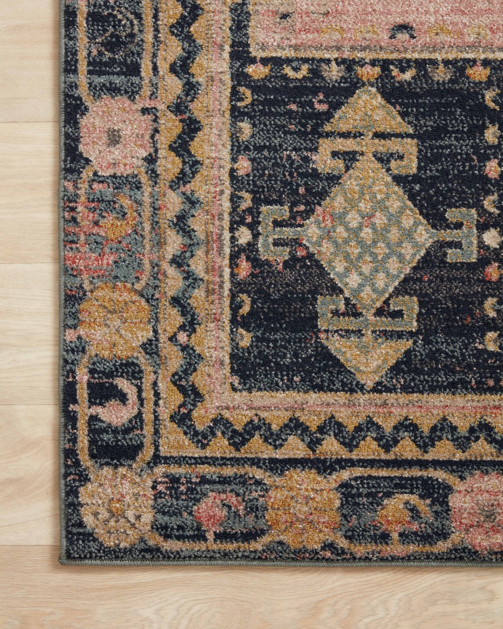 lifestyle view of Jocelyn Rose / Rose luxury Rug