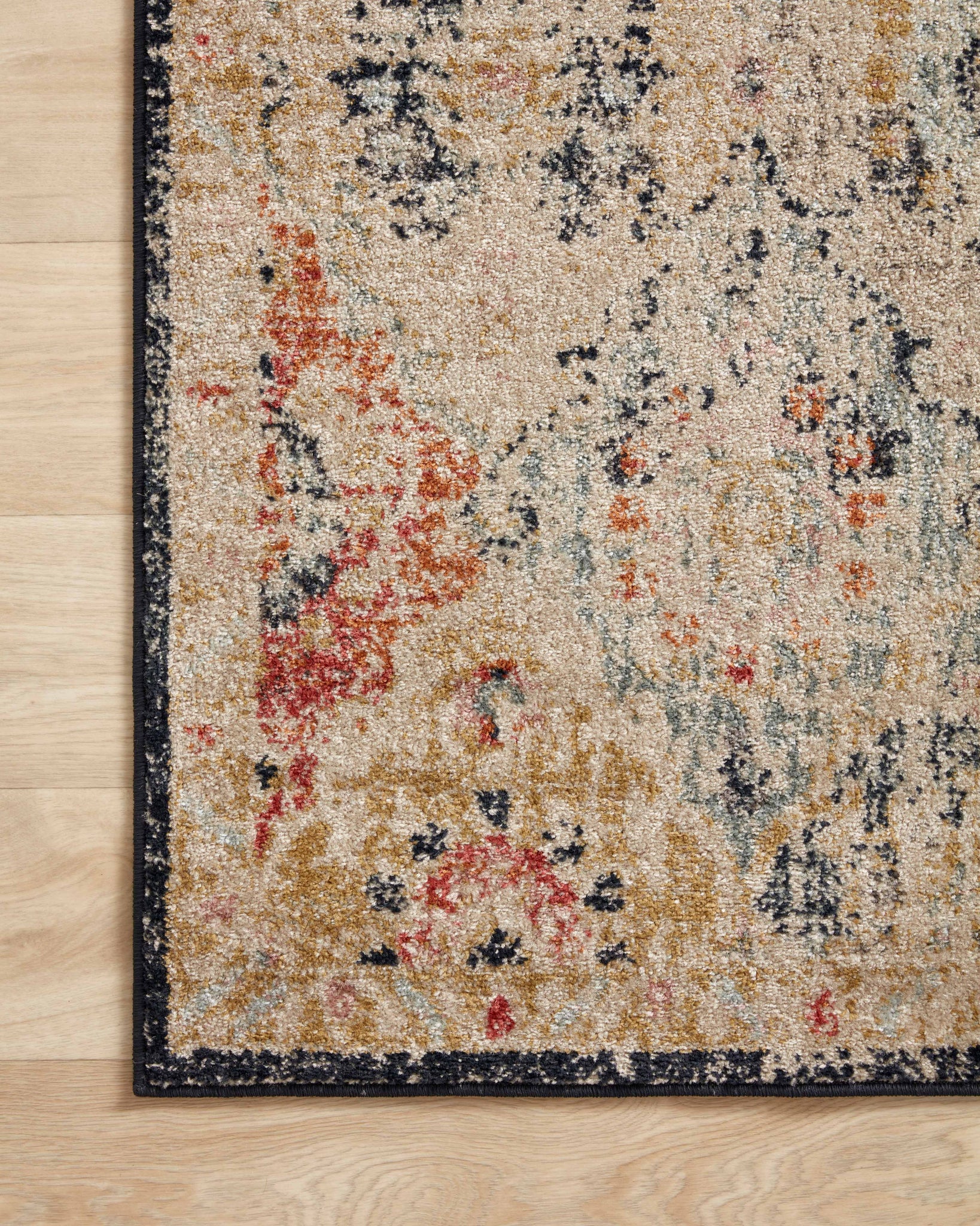 detail view of Jocelyn Khaki / Multi luxury Rug