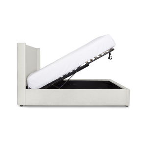 Josie King Storage Bed - Cream