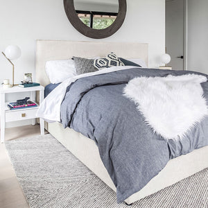 Julia King Bed - Cream