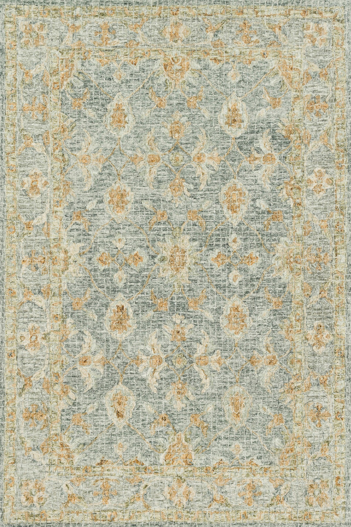 front view of Juneau Oatmeal / Terracotta luxury Rug