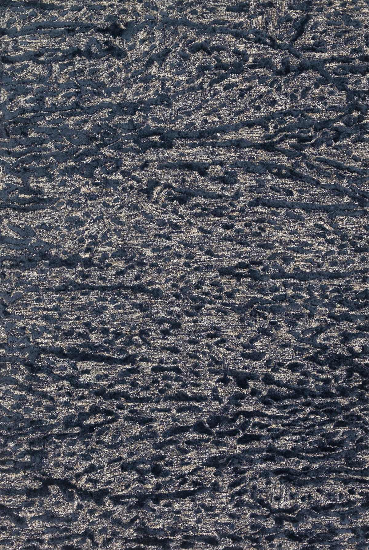 front view of Juneau Steel / Blue luxury Rug