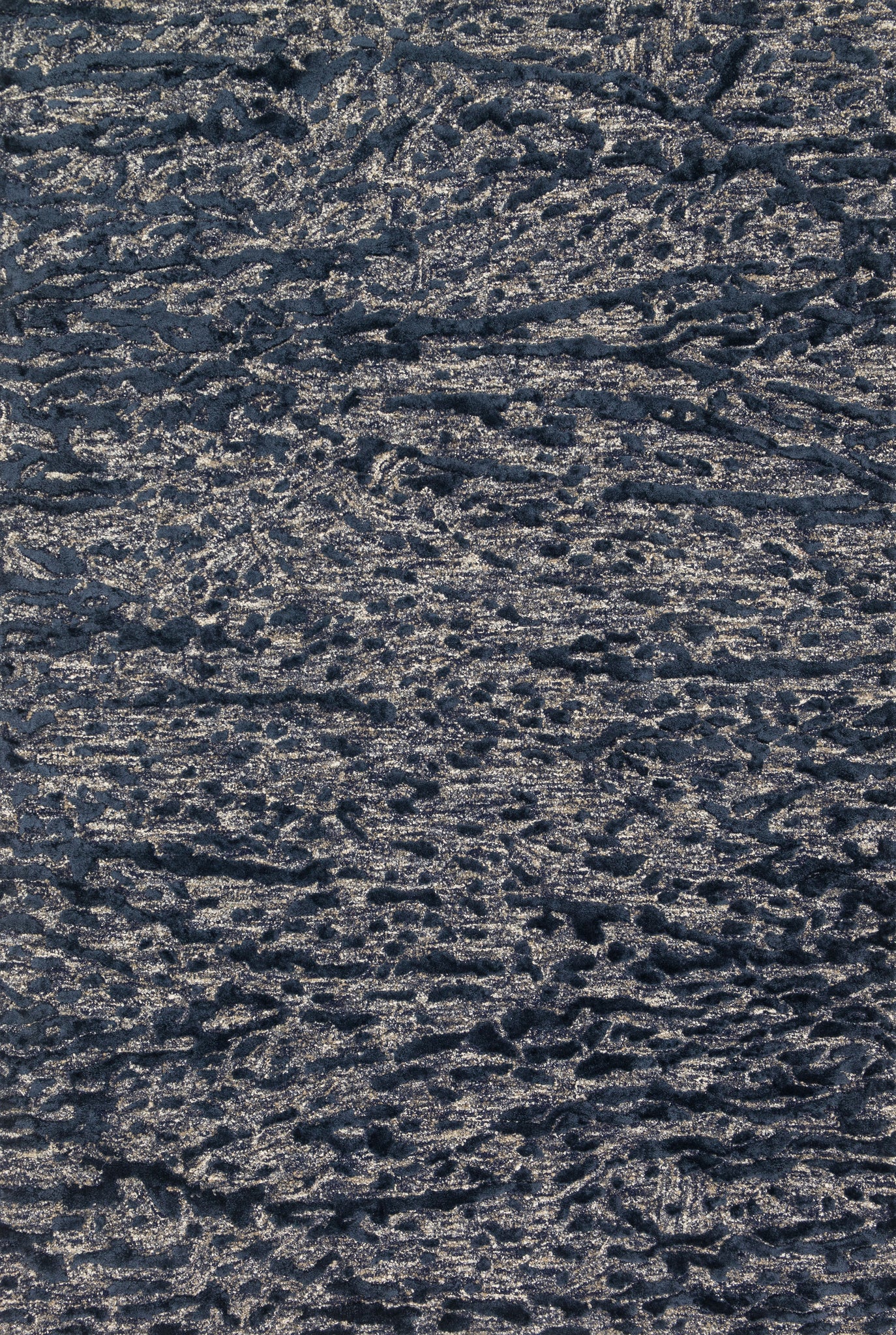front view of Juneau Steel / Blue luxury Rug
