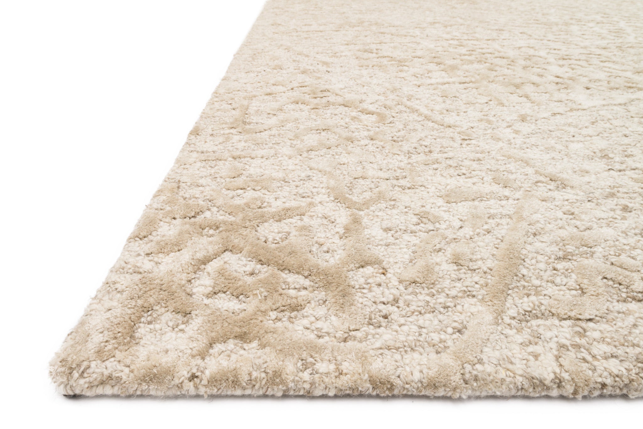 angle view of Juneau Ant Ivory / Beige luxury Rug