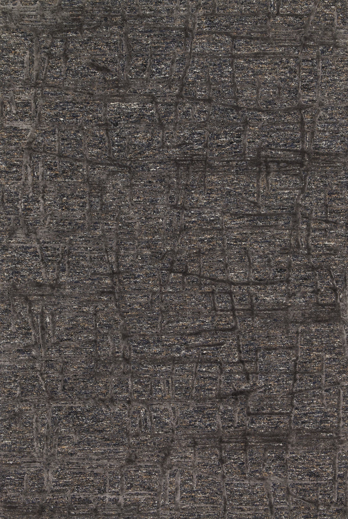 front view of Juneau Charcoal / Charcoal luxury Rug